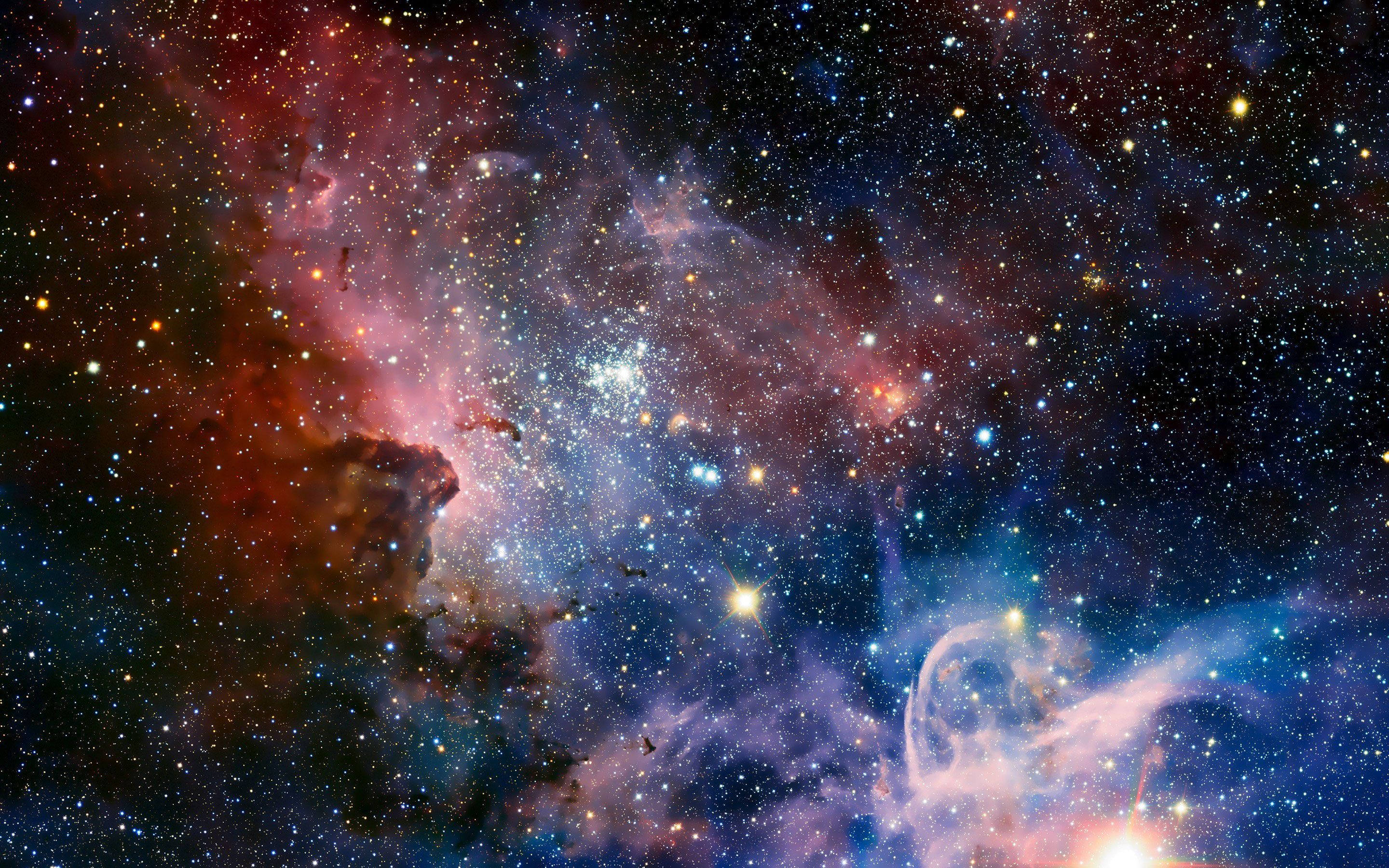 iPhone 7 Plus Space, cosmic nebula, red, 2K Desktop Wallpaper