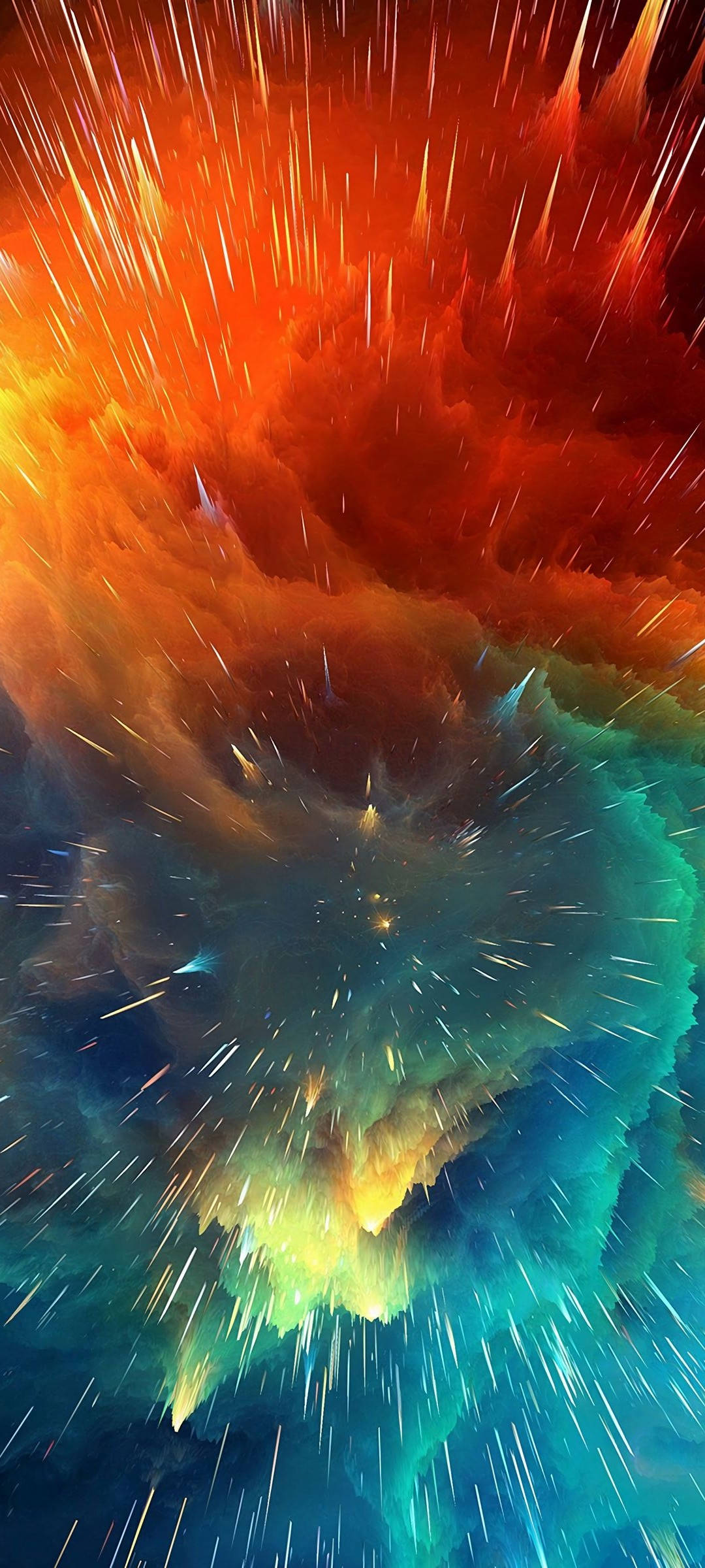 iPhone 7 Plus, Space, colorful meteor shower, Full HD Phone Wallpaper