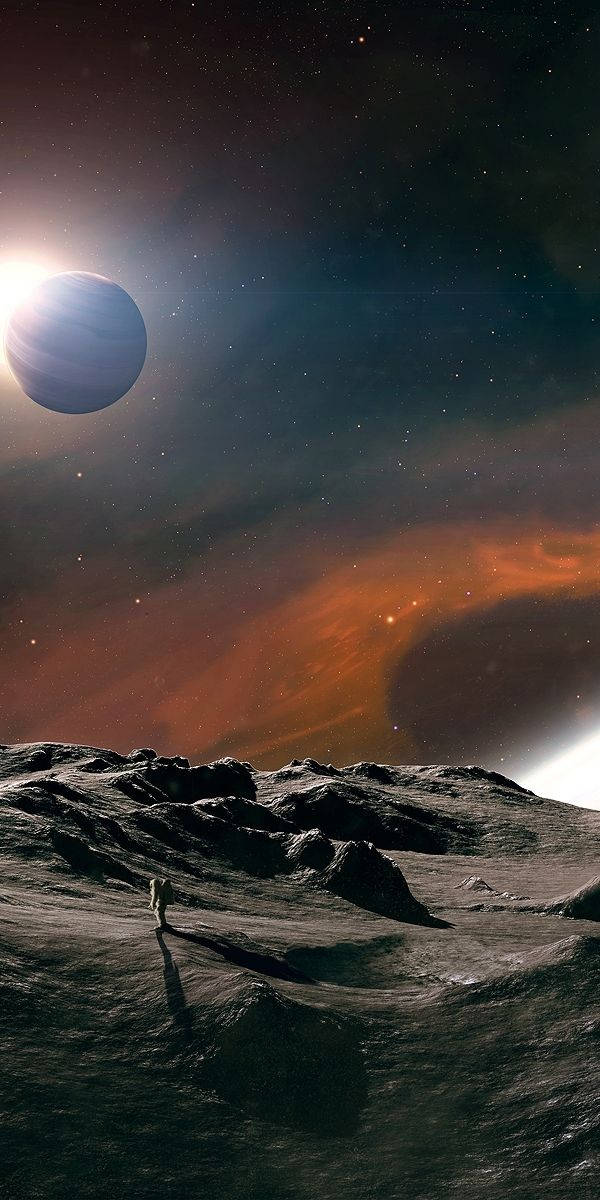iPhone 7 Plus, Space, small astronaut, SD Phone Wallpaper