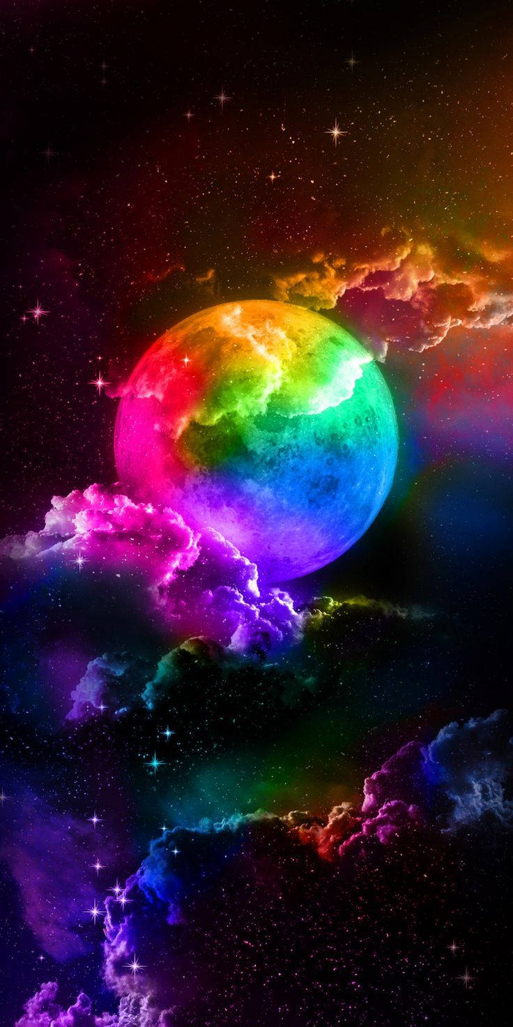 iPhone 7 Plus, Space, rainbow, HD Phone Wallpaper