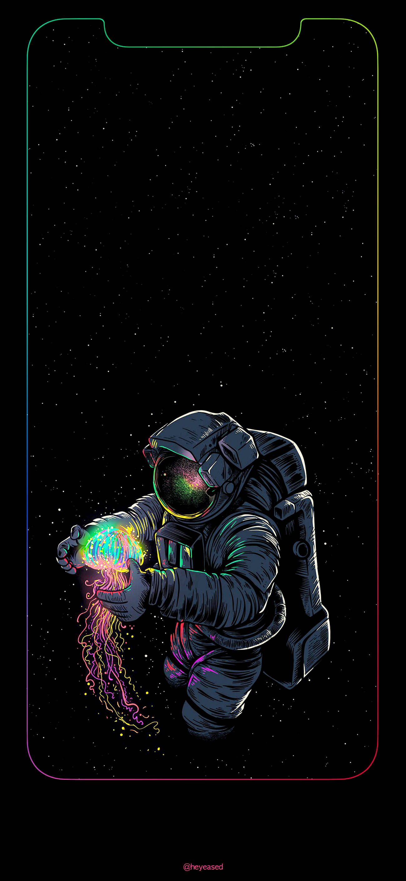 iPhone 7 Plus Space, astronaut, dark suit, 2K Phone Wallpaper