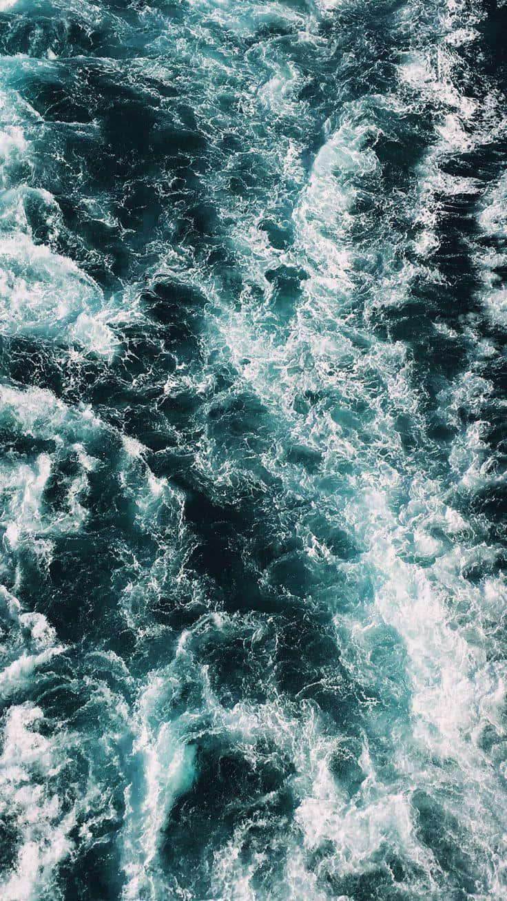 iPhone 7 Plus, turquoise, white crests, HD Phone Wallpaper