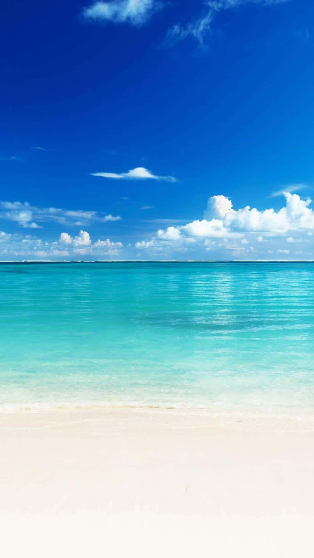 iPhone 7 Plus, White Sand Beach, turquoise waters, Full HD Phone Wallpaper