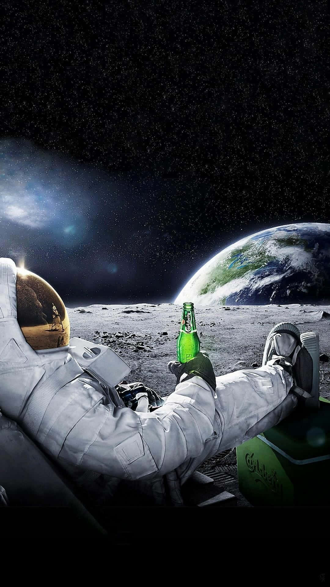 iPhone 7 Plus, astronaut, moon, Full HD Phone Wallpaper