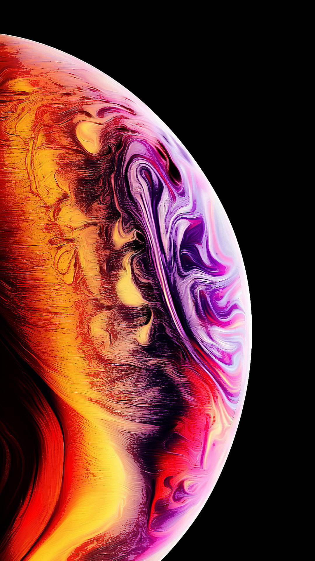 iPhone 7, orange, purple, Full HD Phone Wallpaper