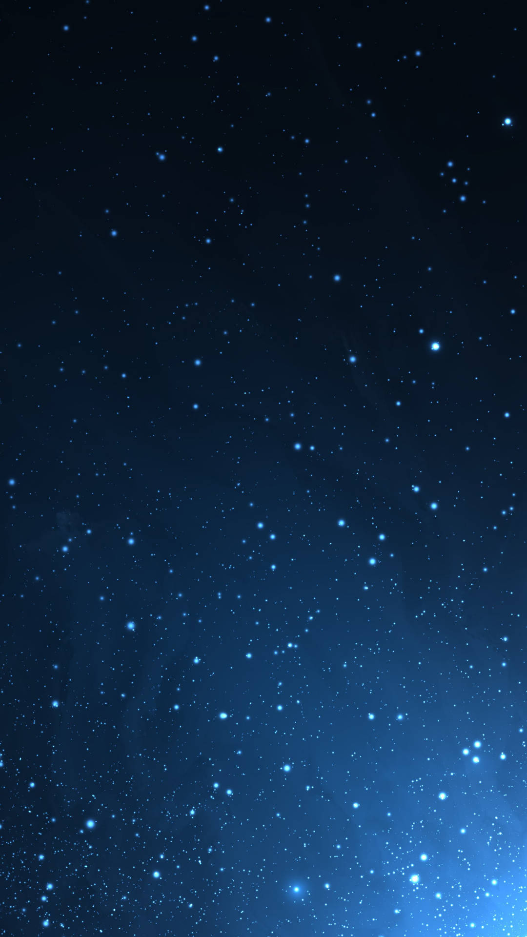 iPhone 7, starry night sky, twinkling blue stars, Full HD Phone Wallpaper