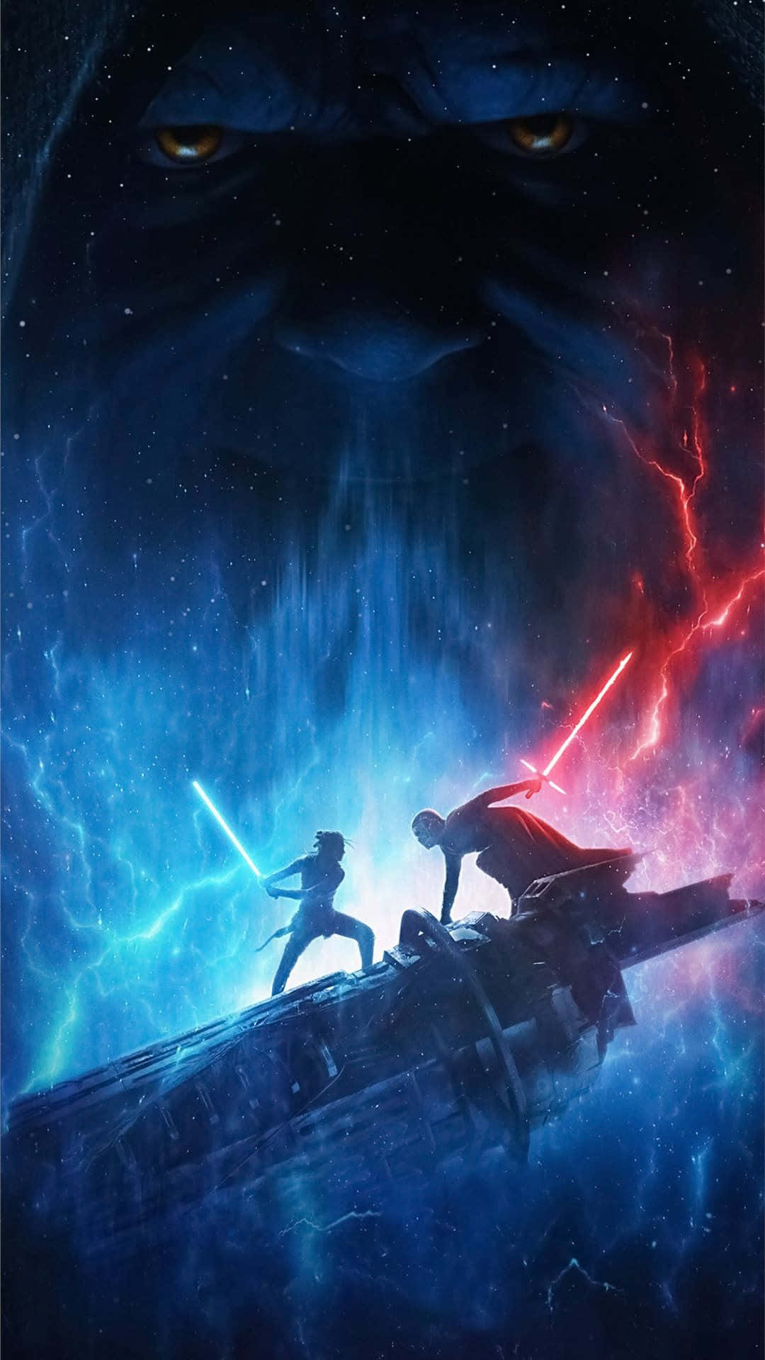 iPhone 8 Plus, blue lightsabers, red lightsabers, Full HD Phone Wallpaper