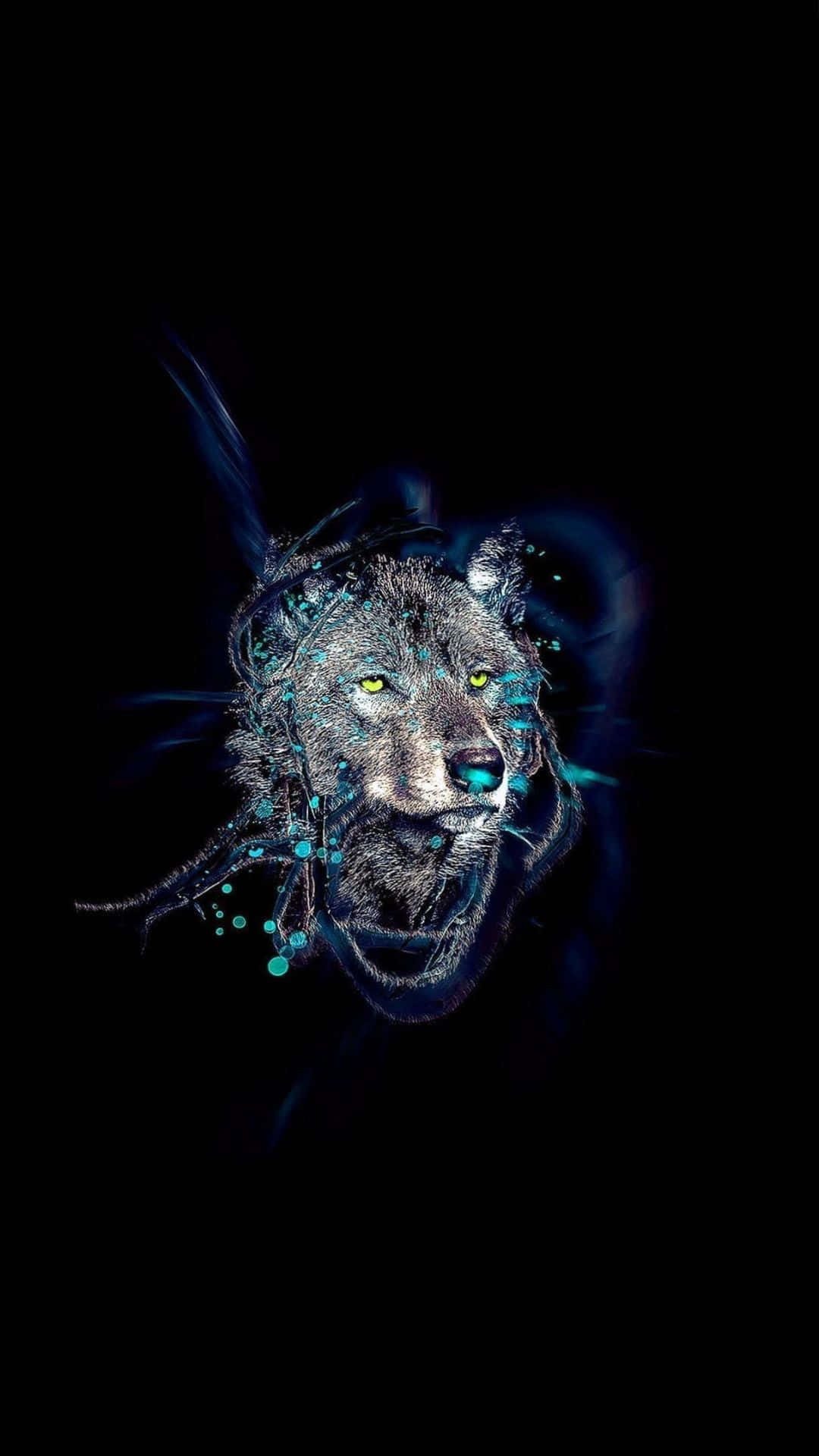 iPhone 8 Plus, neon blue, circuitry, Full HD Phone Wallpaper