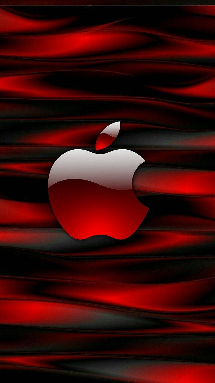 iPhone 8 Red, glossy white Apple logo, crimson, HD Phone Wallpaper