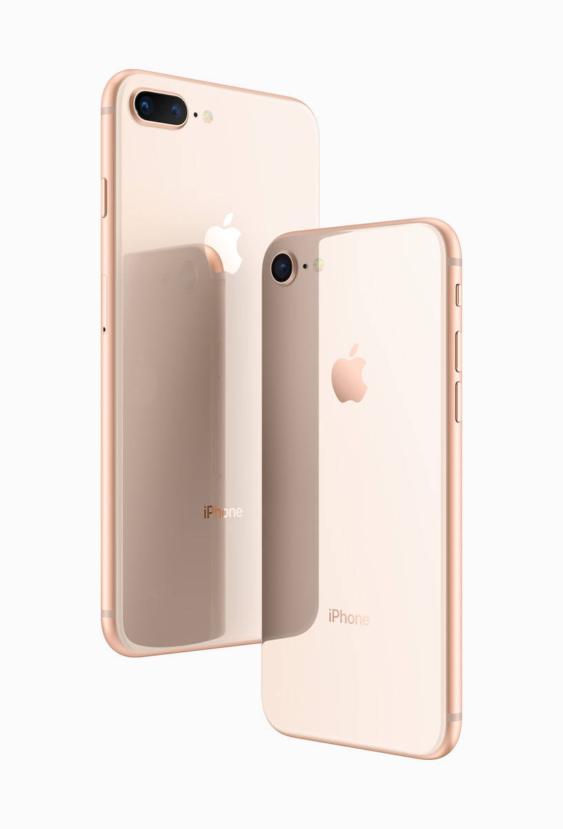 iPhone 8, rose gold, glass back, SD Phone Wallpaper