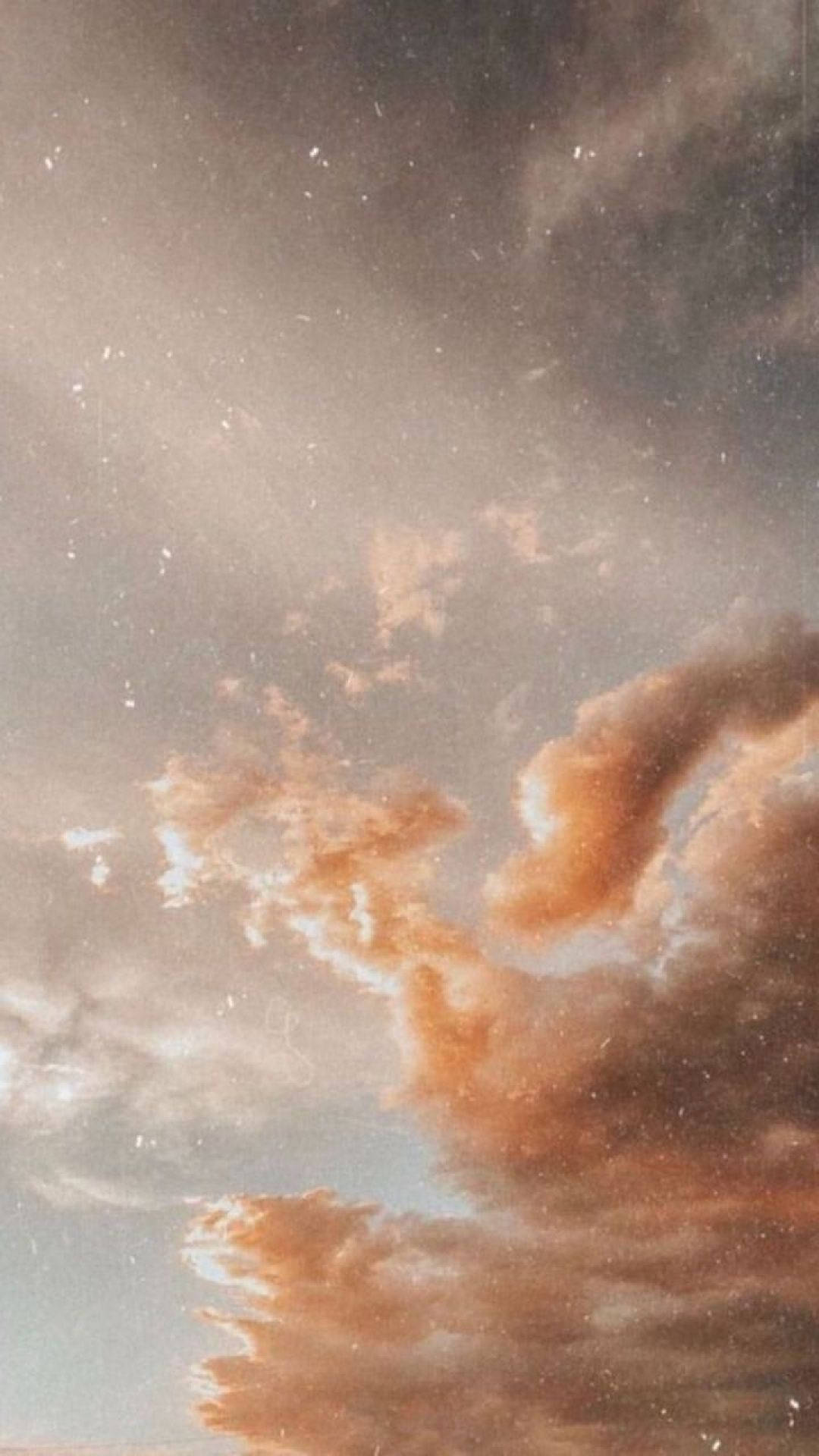 Neutral iPhone, peach, clouds, Full HD Phone Wallpaper