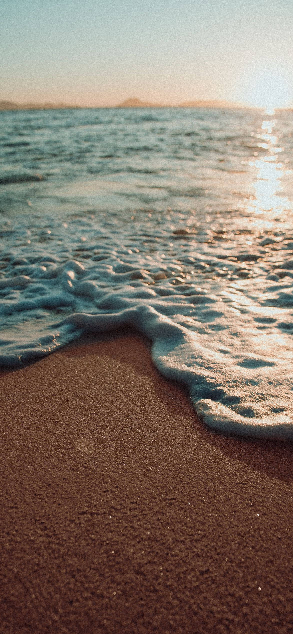Shoreline, iPhone AMOLED, golden sunset, Full HD Phone Wallpaper