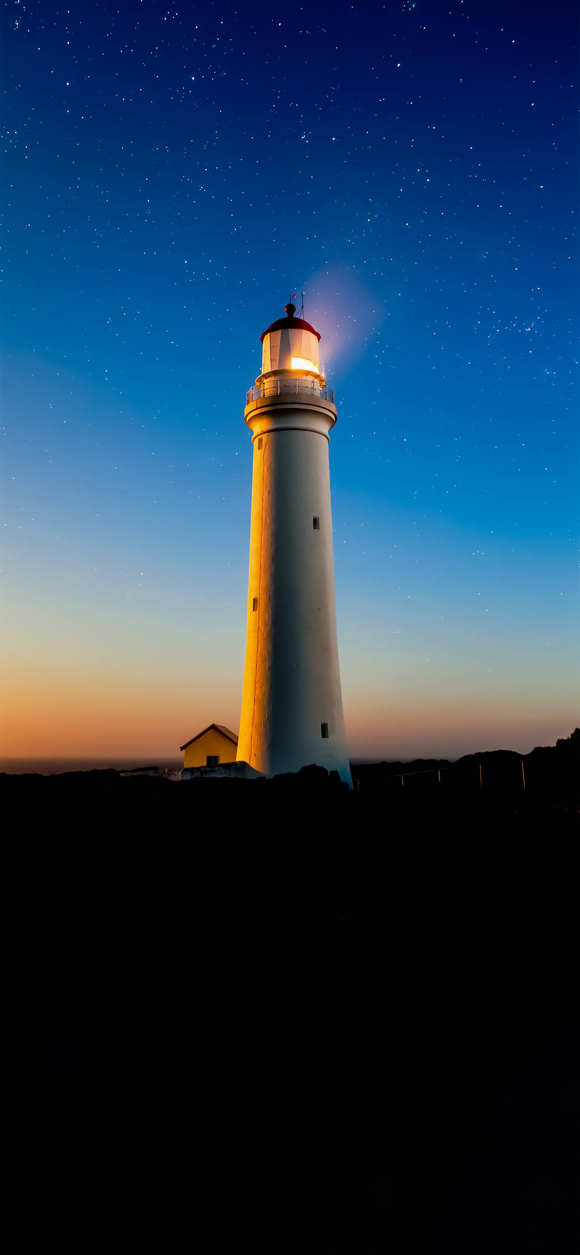 lighthouse, twilight sky, deep blue, Full HD Phone Wallpaper