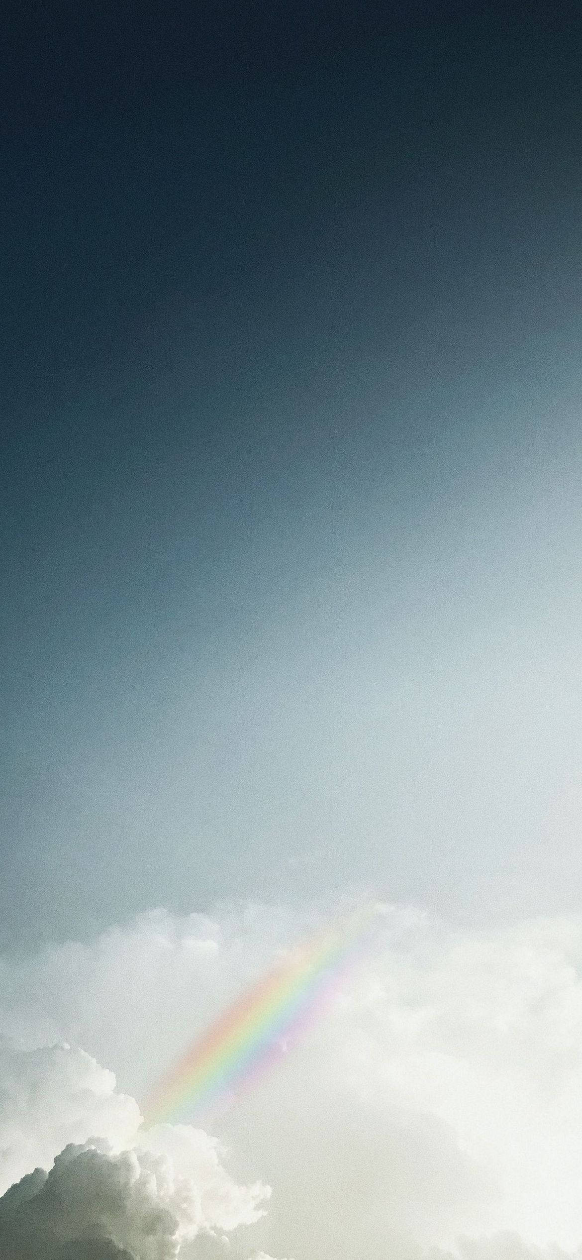 faint rainbow, iPhone AMOLED, gradient sky, Full HD Phone Wallpaper