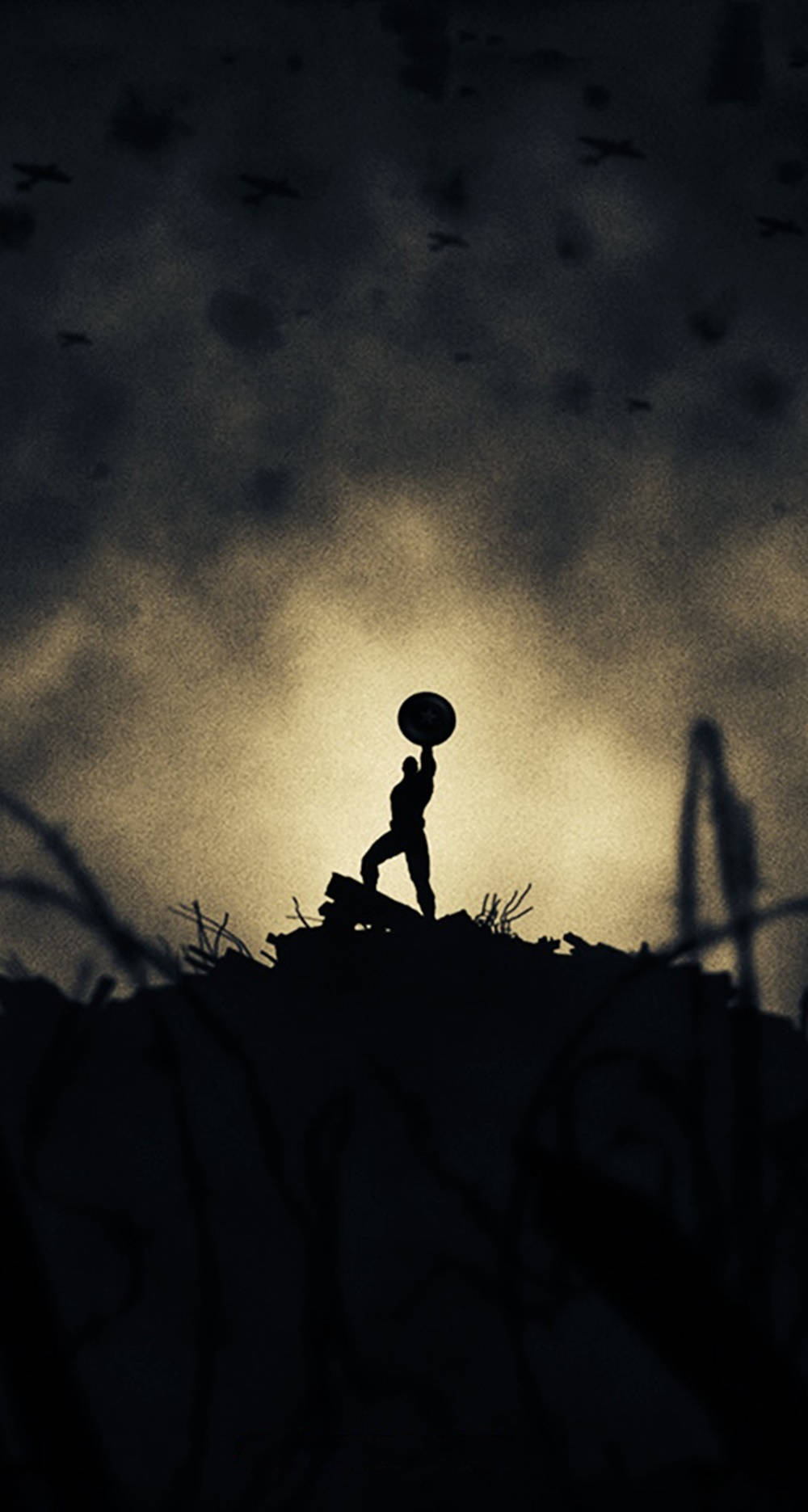 iPhone Animation, silhouette, lone figure, HD Phone Wallpaper