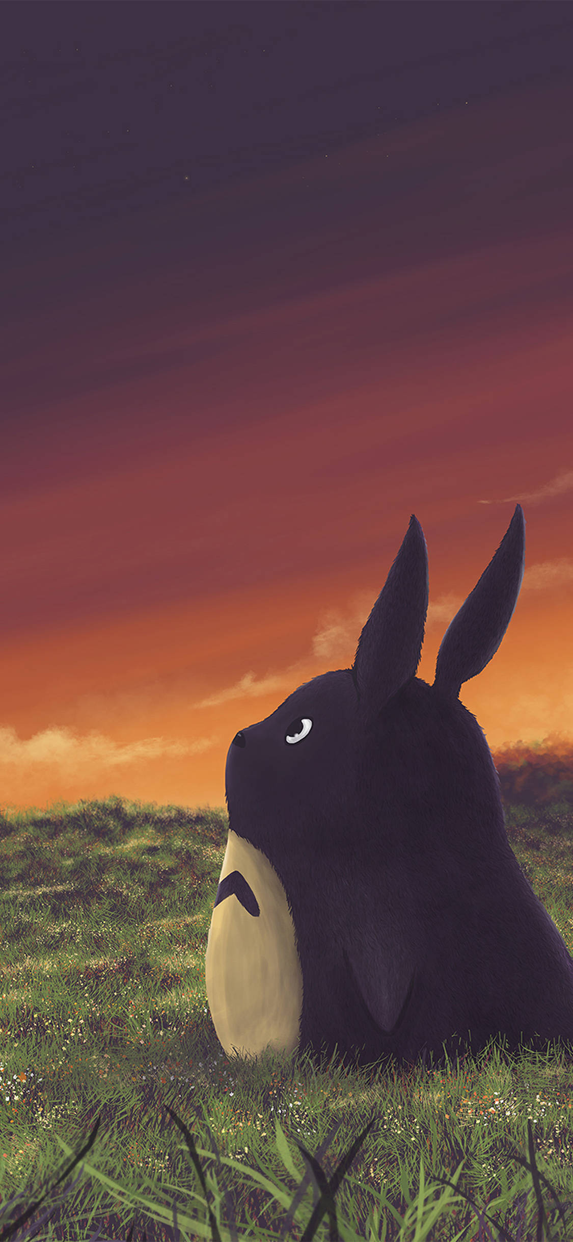 iPhone, black rabbit-like creature, cream belly, Full HD Phone Wallpaper