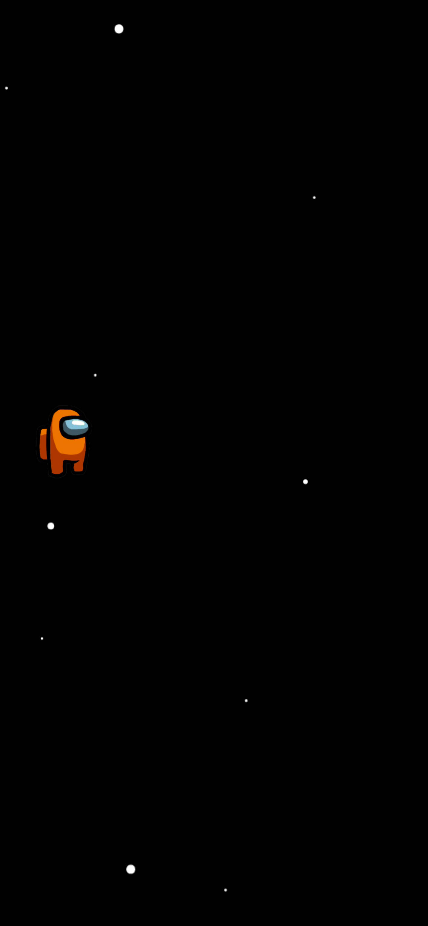 iPhone Animation, orange astronaut, vast dark void of space, 2K Phone Wallpaper