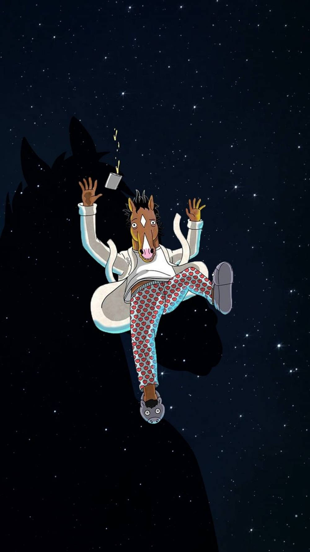 iPhone Animation, cartoon horse, pajamas, HD Phone Wallpaper