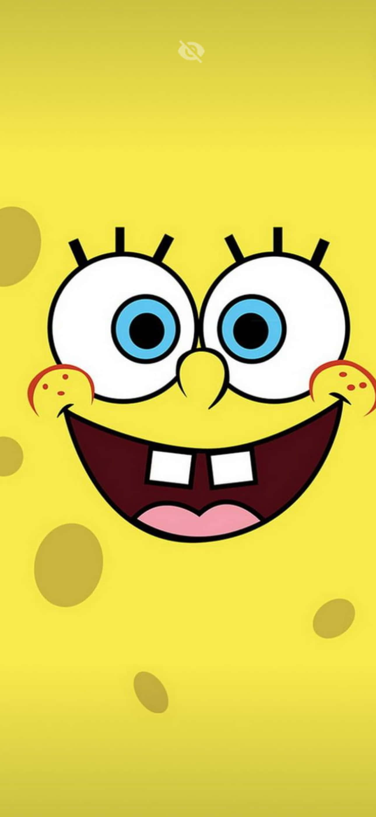 iPhone, cartoon aesthetic, sponge, 2K Phone Wallpaper