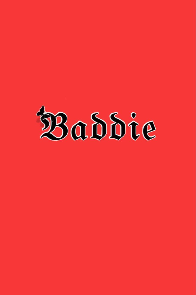 iPhone Baddie, Old English lettering, bold black gothic text, SD Phone Wallpaper