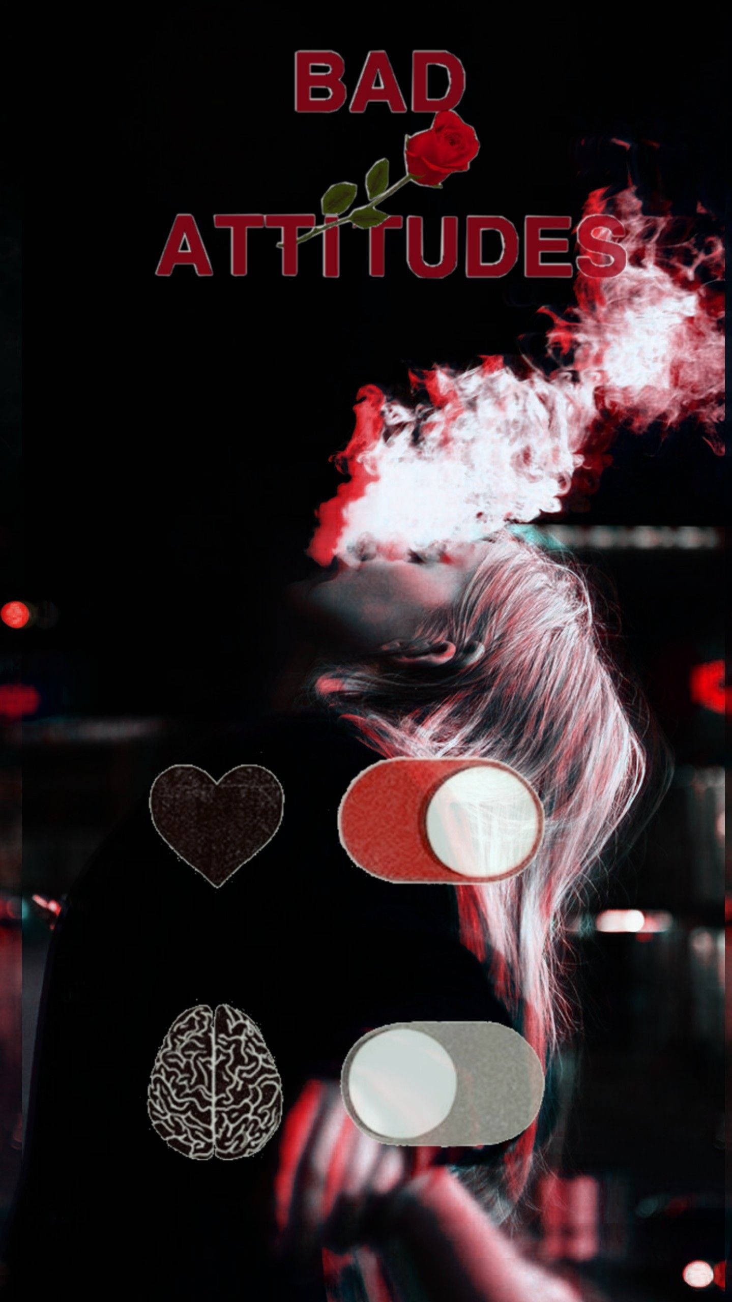 iPhone Baddie, BAD ATTITUDES, rose, 2K Phone Wallpaper