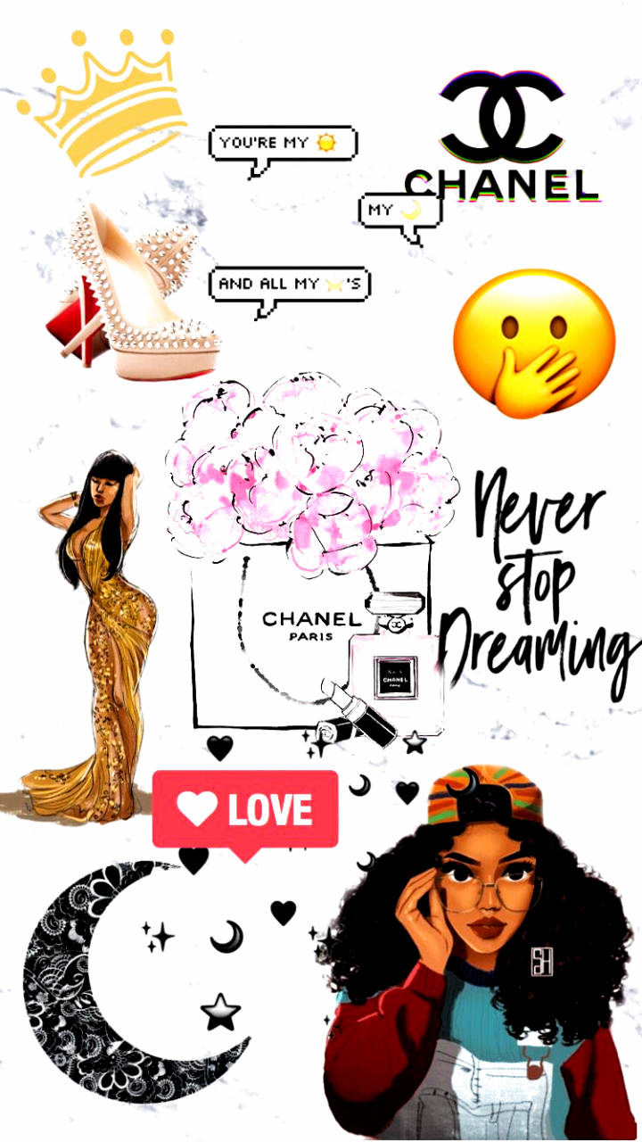 iPhone Baddie, Never Stop Dreaming, luxury icons, HD Phone Wallpaper