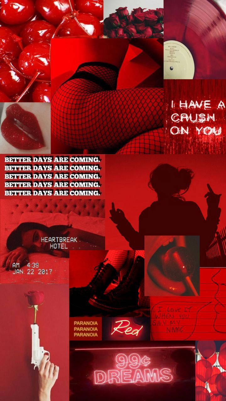 Baddie Dark Red Aesthetic iPhone, dark red, cherries lips, HD Phone Wallpaper