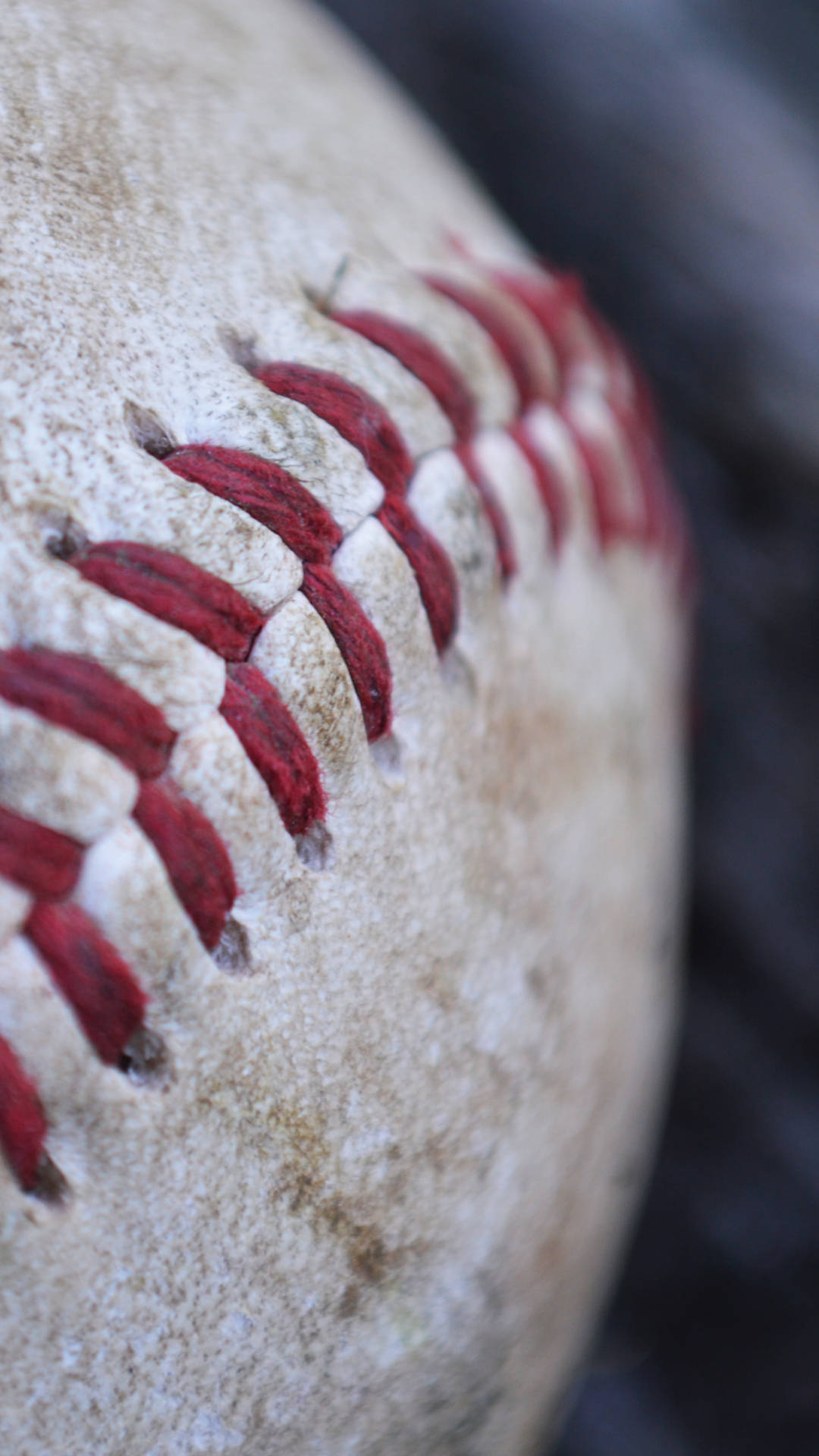 iPhone Baseball, red stitching, faded leather texture, Full HD Phone Wallpaper