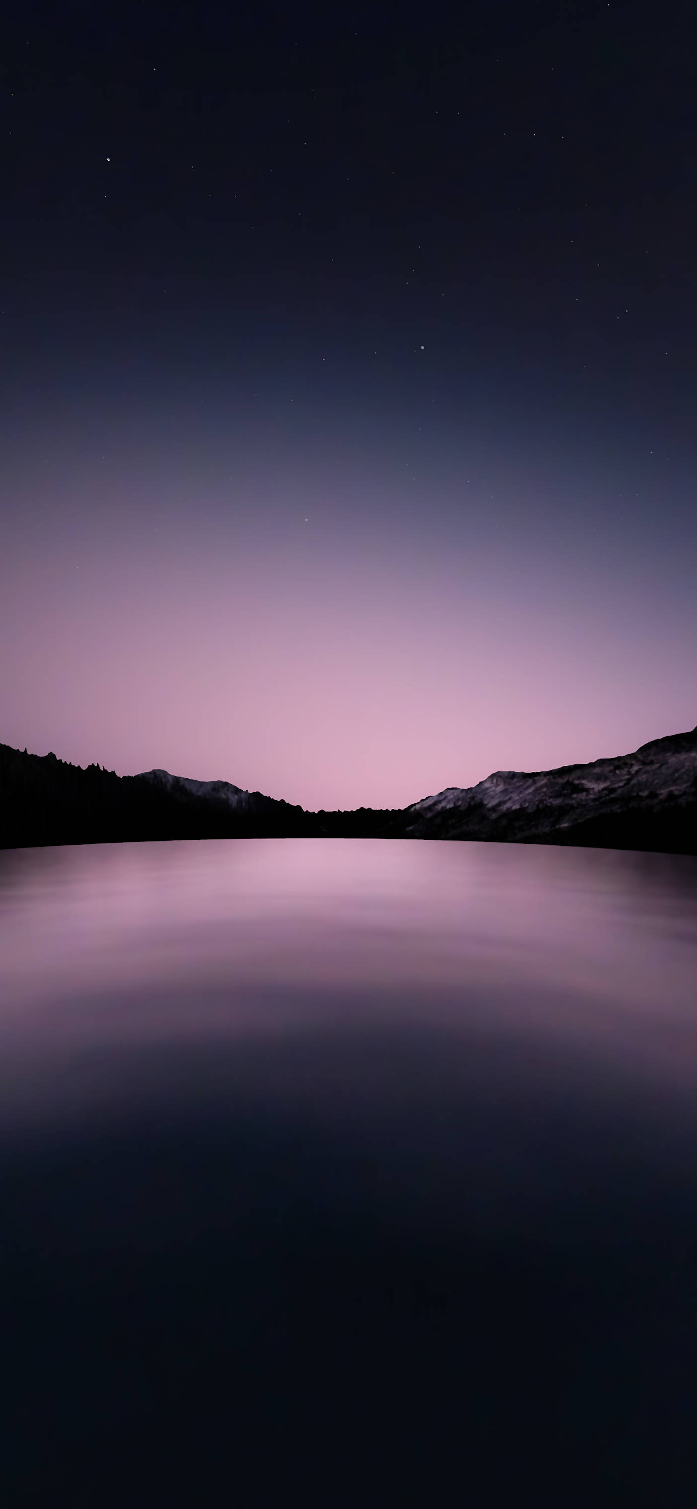 iPhone California, purple themed sky, starry night sky, 2K Phone Wallpaper