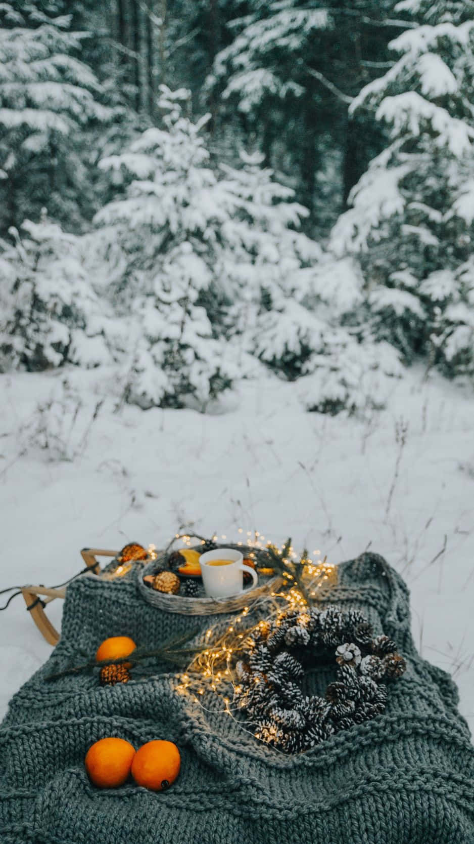 iPhone, Christmas, snow, HD Phone Wallpaper