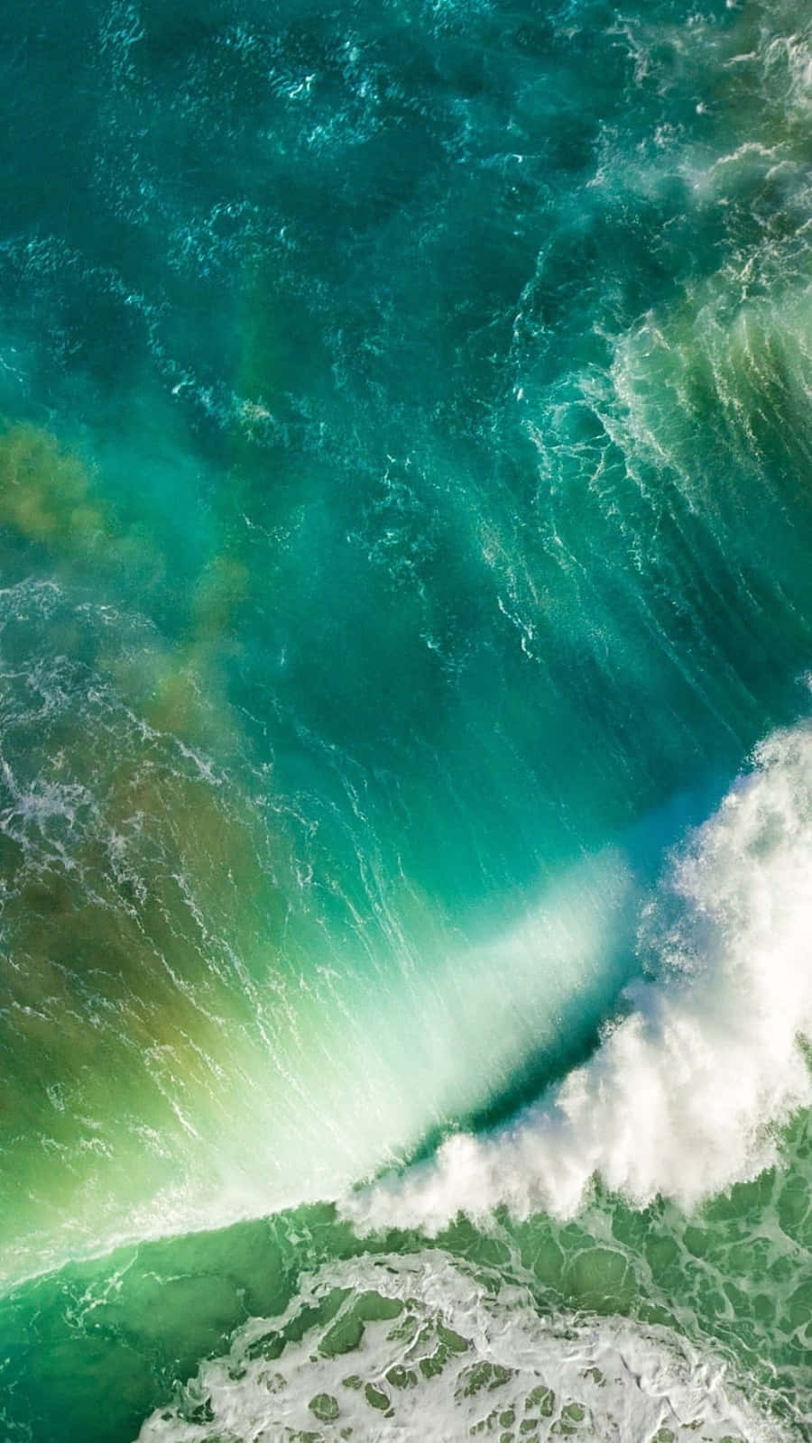 iPhone Classic, turquoise wave, white foam, HD Phone Wallpaper