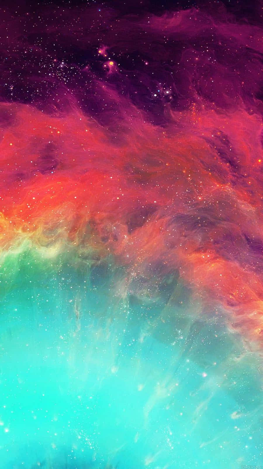 iPhone Classic, cosmic nebula, fiery reds, HD Phone Wallpaper