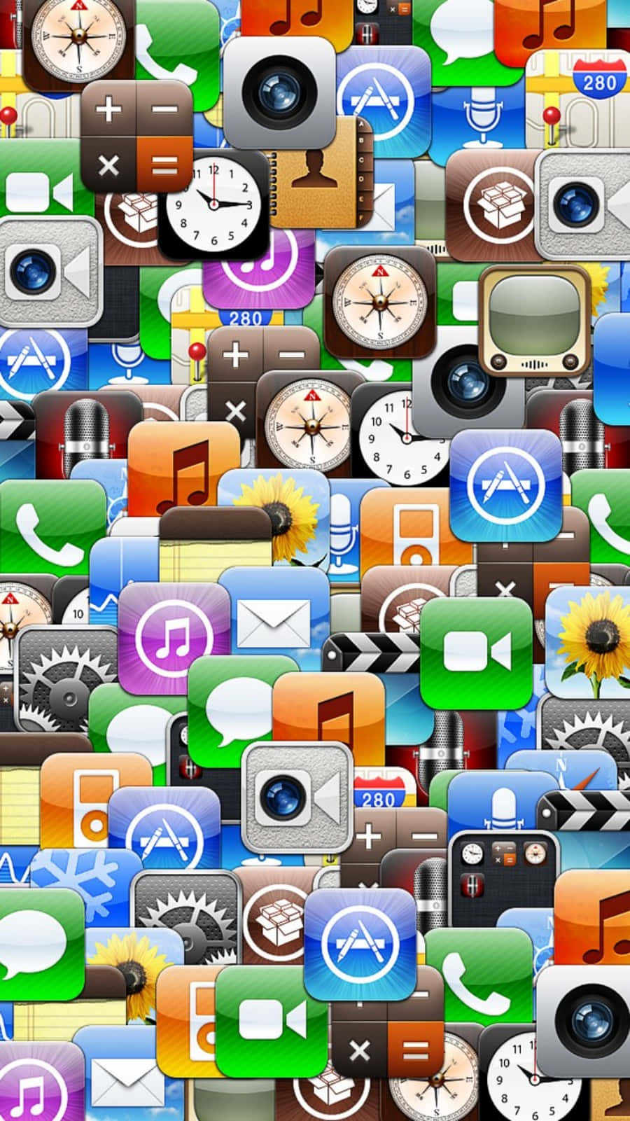 iPhone Collage, application icons, colorful, HD Phone Wallpaper