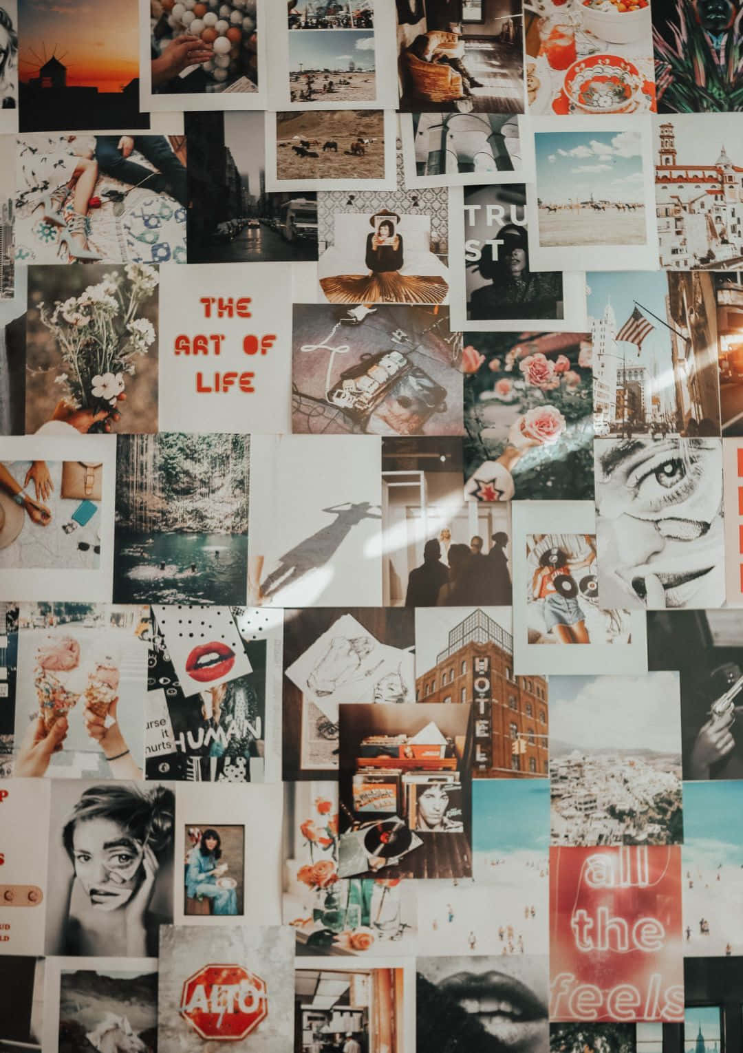 iPhone Collage, women stuffs, vibrant collage, HD Phone Wallpaper