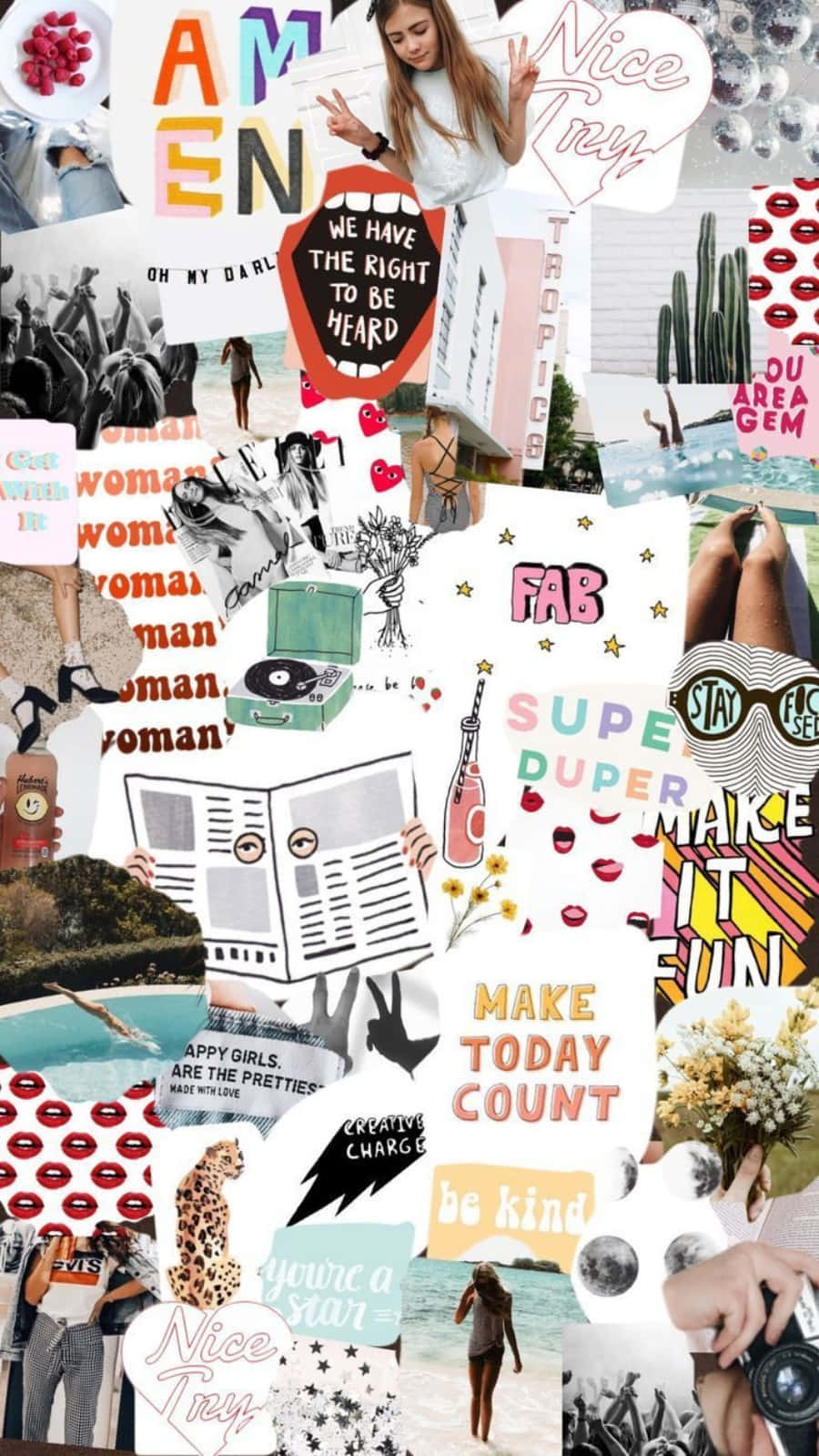 iPhone Collage, pop culture quotes, fashion, HD Phone Wallpaper