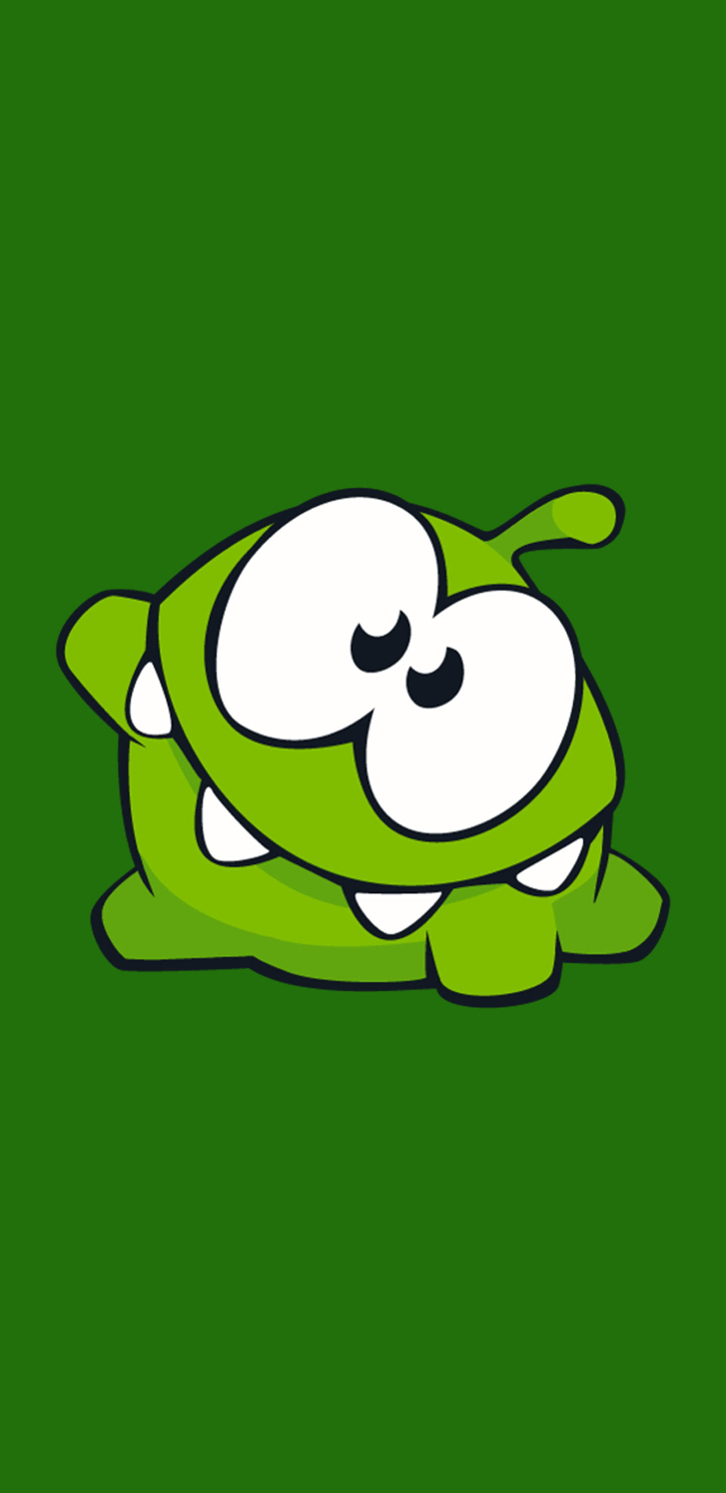cute green frog, big eyes, sharp teeth, 2K Phone Wallpaper