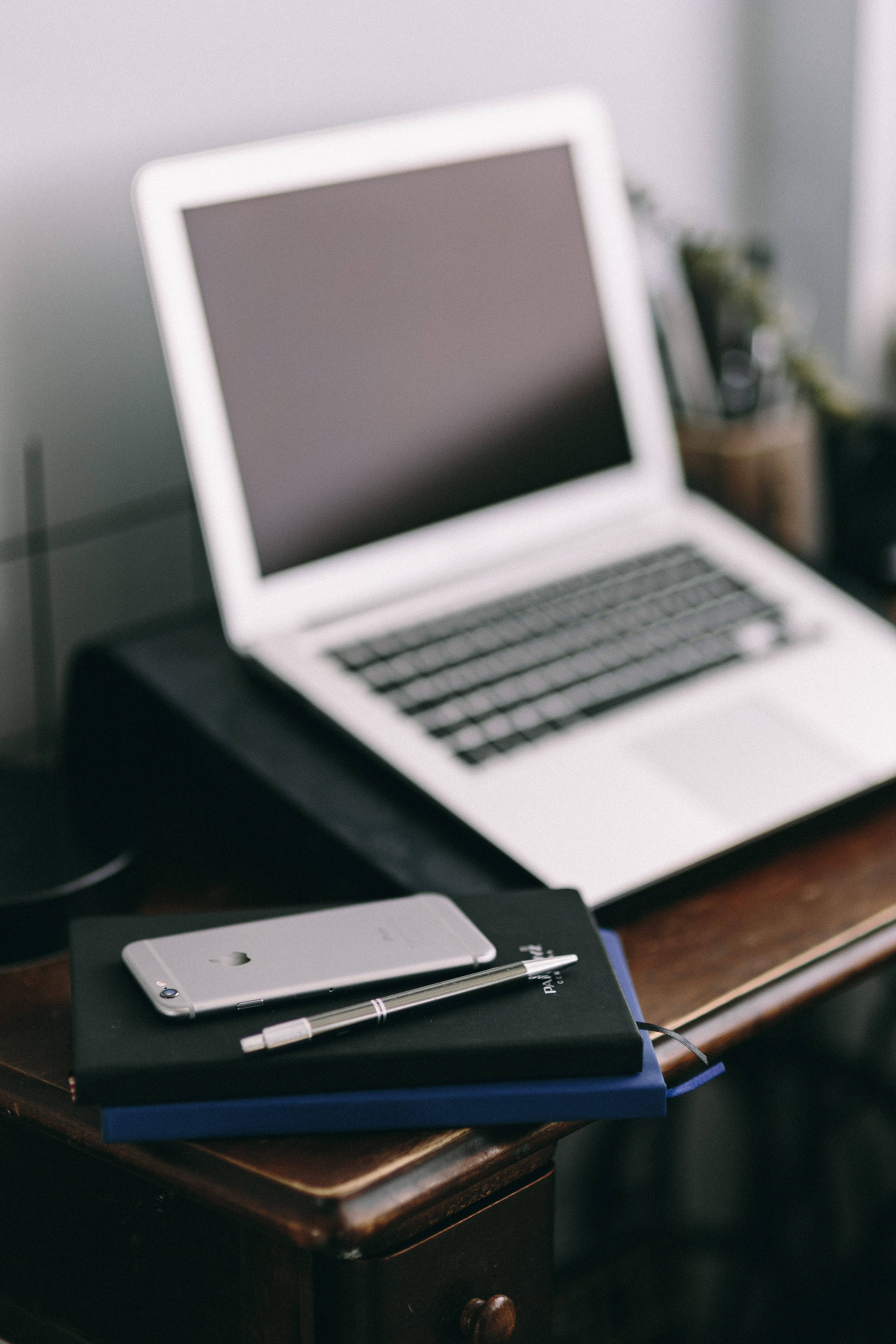 iPhone, desk, workplace, 5K Phone Wallpaper