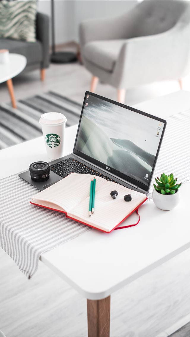 iPhone, succulent, white table, SD Phone Wallpaper