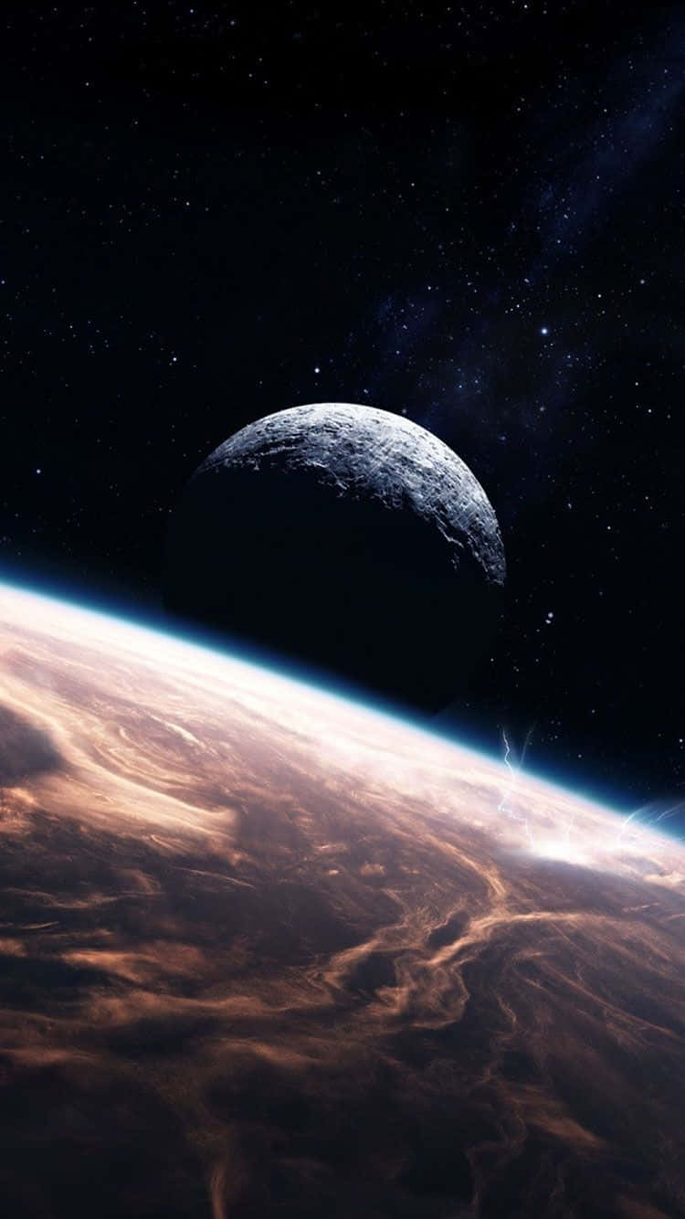 Earth, Moon, cratered moon, HD Phone Wallpaper