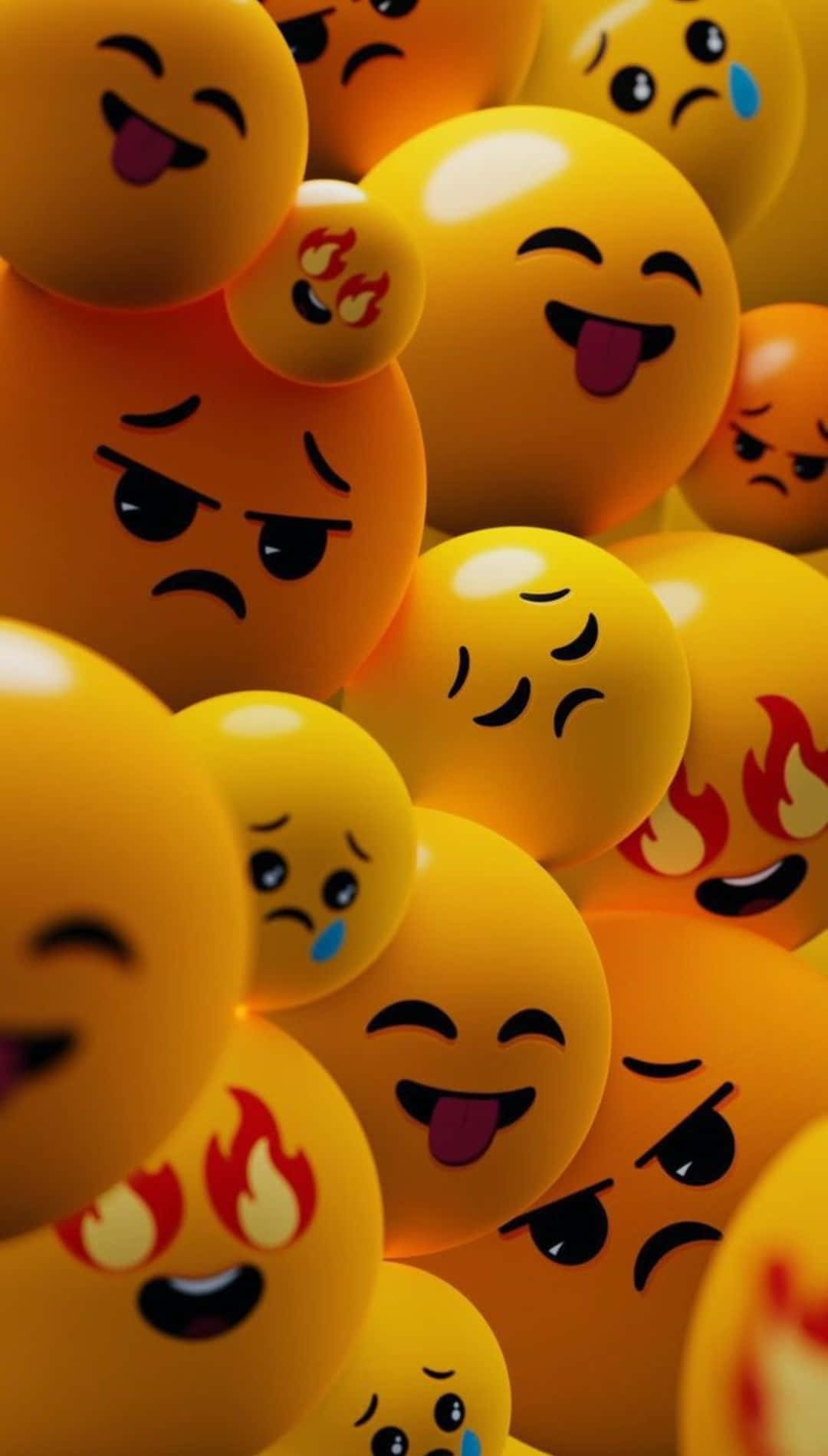 3d-rendered emoji faces, playful expressions, angry expressions, HD Phone Wallpaper