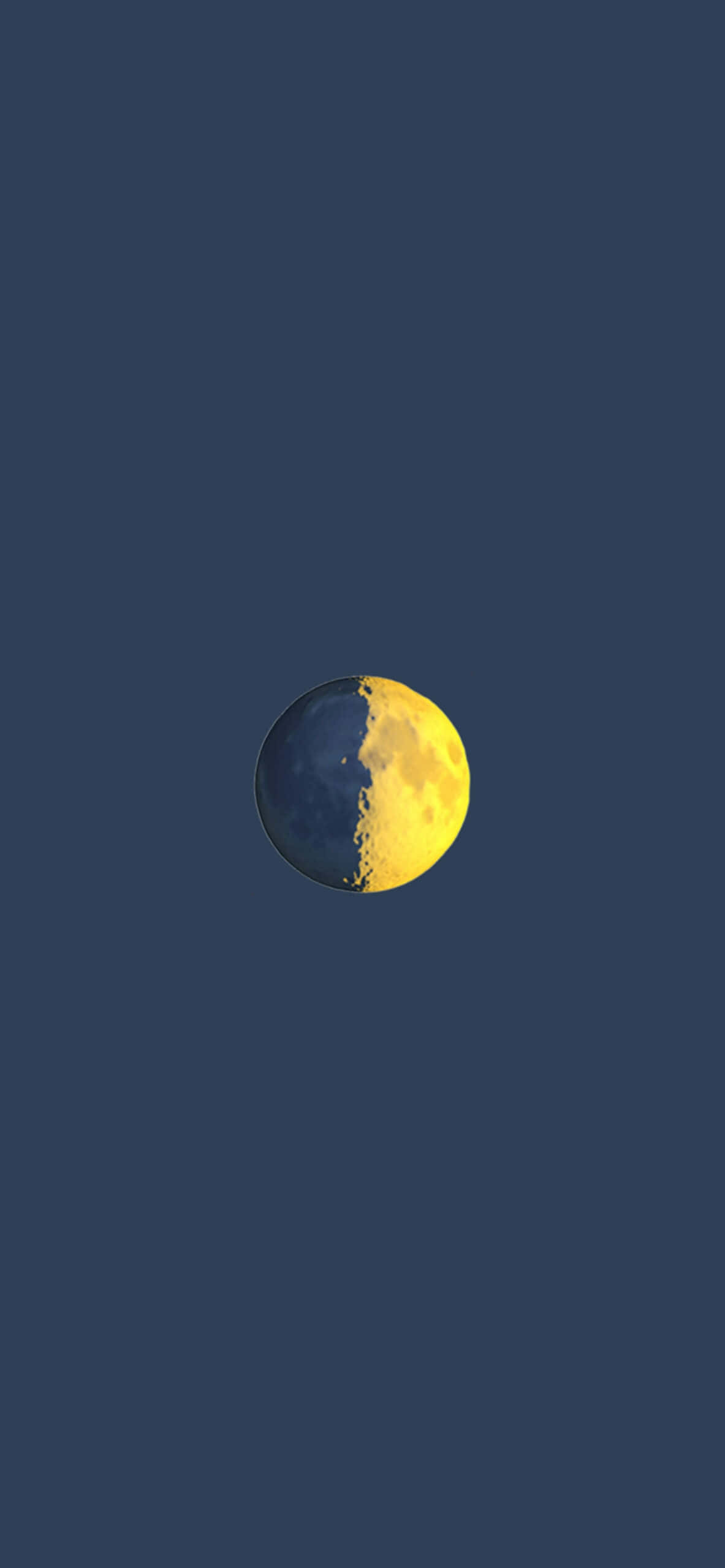 crescent moon, night sky, golden, 2K Phone Wallpaper
