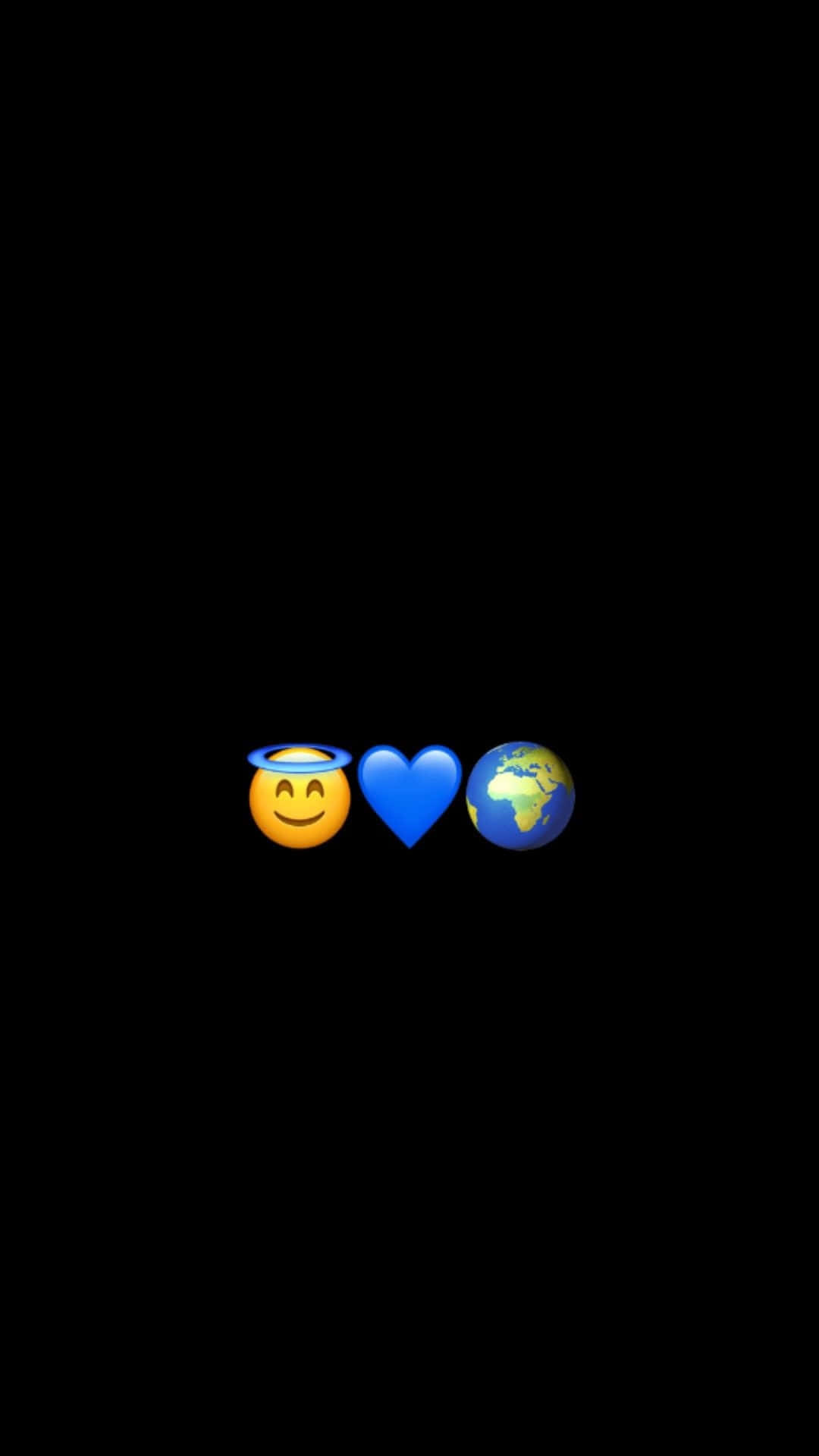 Angel Heart Earth Emoji Sequence, angel heart earth, black background, Full HD Phone Wallpaper