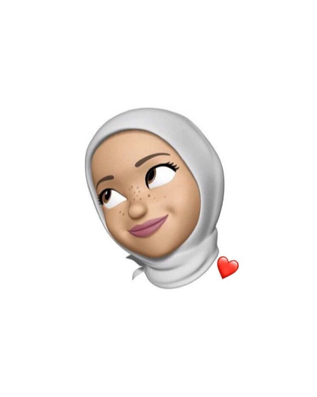 Animojis, woman, white hijab, HD Phone Wallpaper