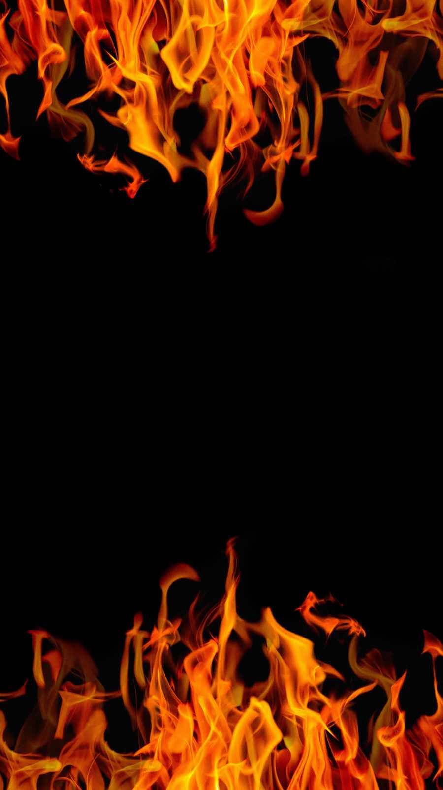 iPhone Fire, orange flames, yellow flames, HD Phone Wallpaper