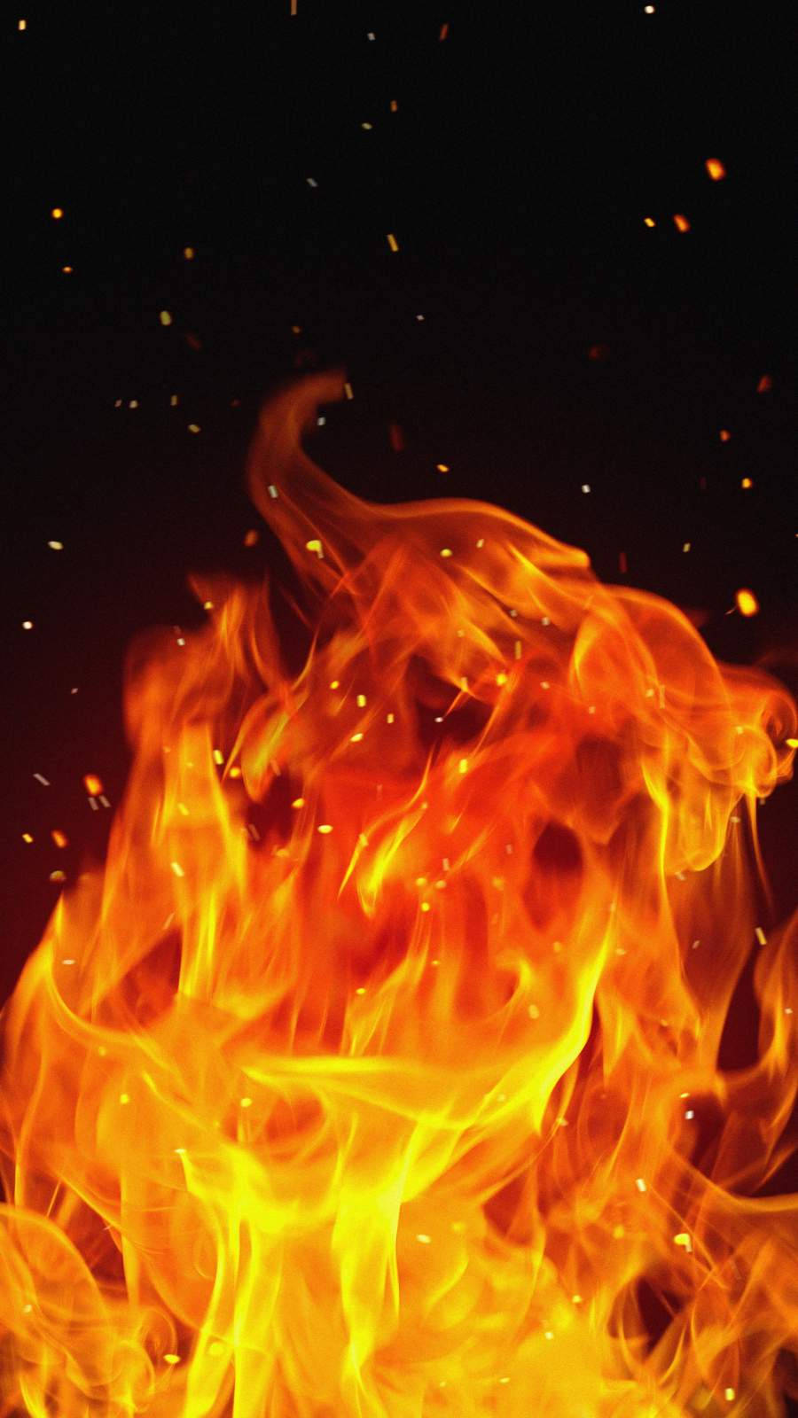 iPhone Fire, flames, orange, HD Phone Wallpaper