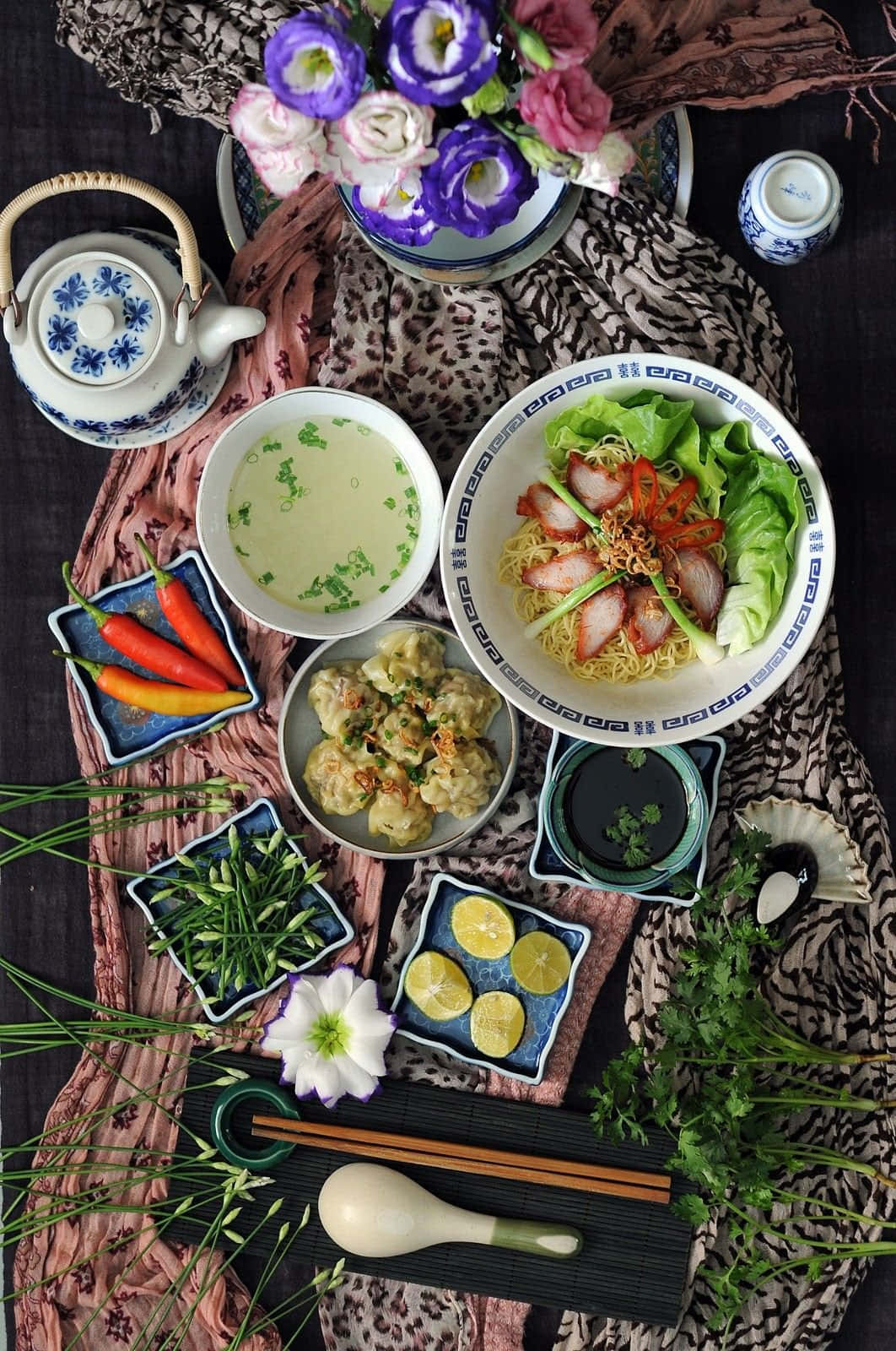 iPhone, Asian meal, noodles, HD Phone Wallpaper