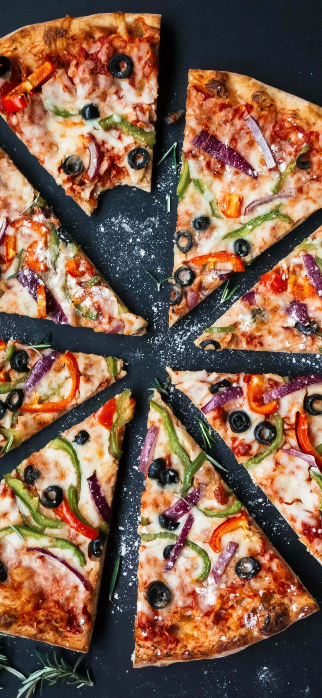 iPhone Food, pizza, vegetables, Full HD Phone Wallpaper