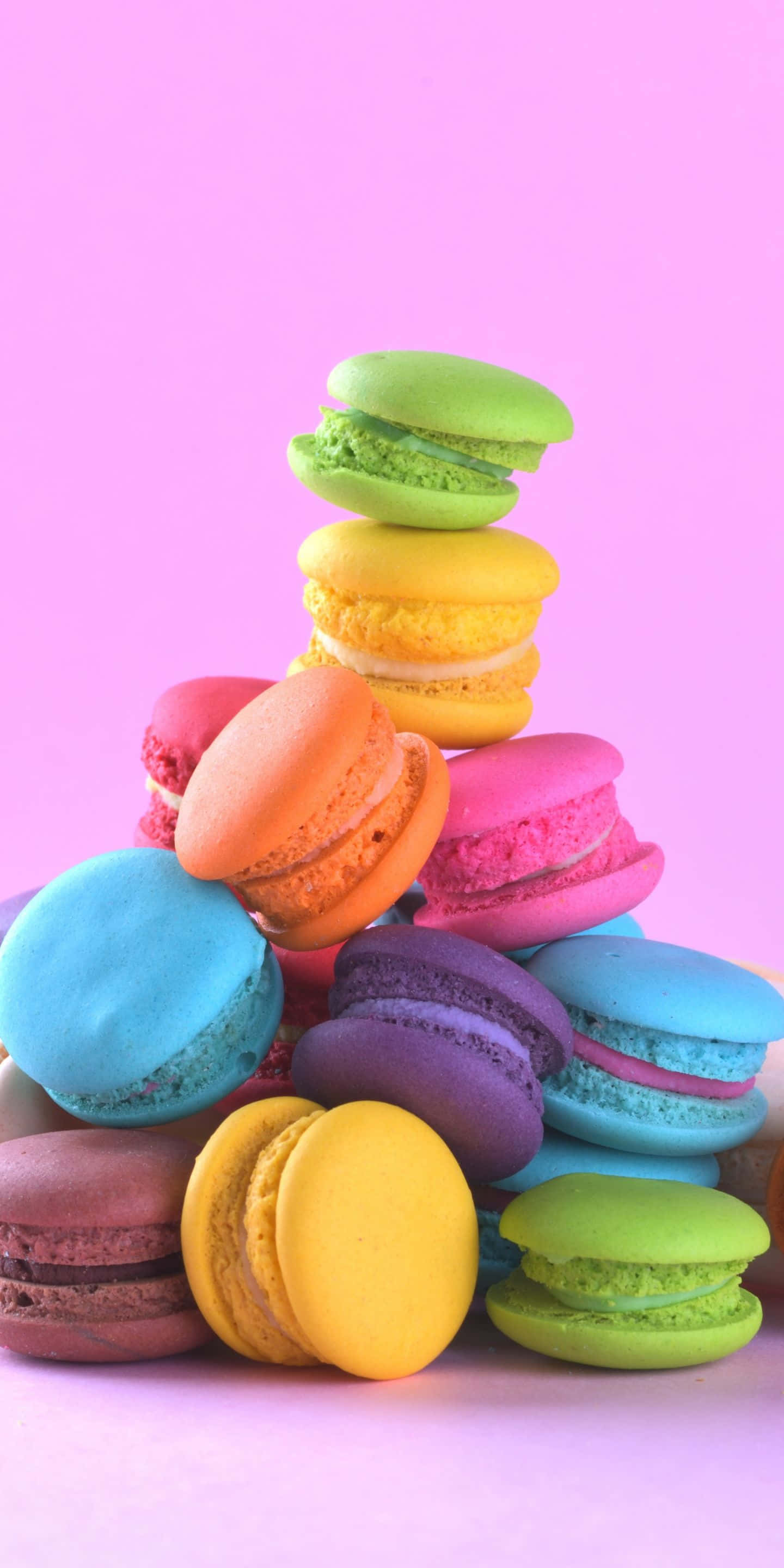iPhone Food, macarons, colorful, 2K Phone Wallpaper