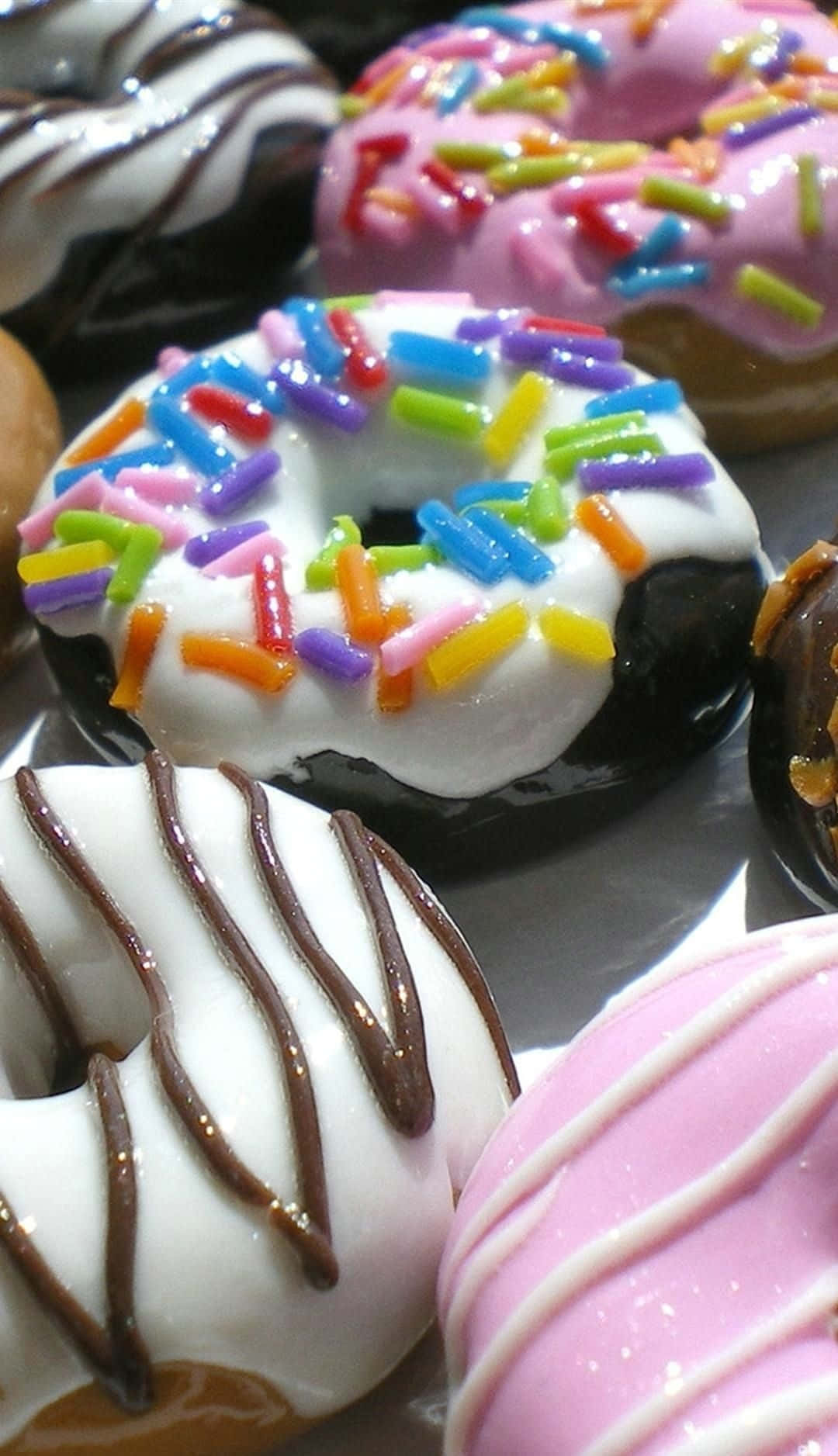 iPhone, donuts, colorful sprinkles, HD Phone Wallpaper