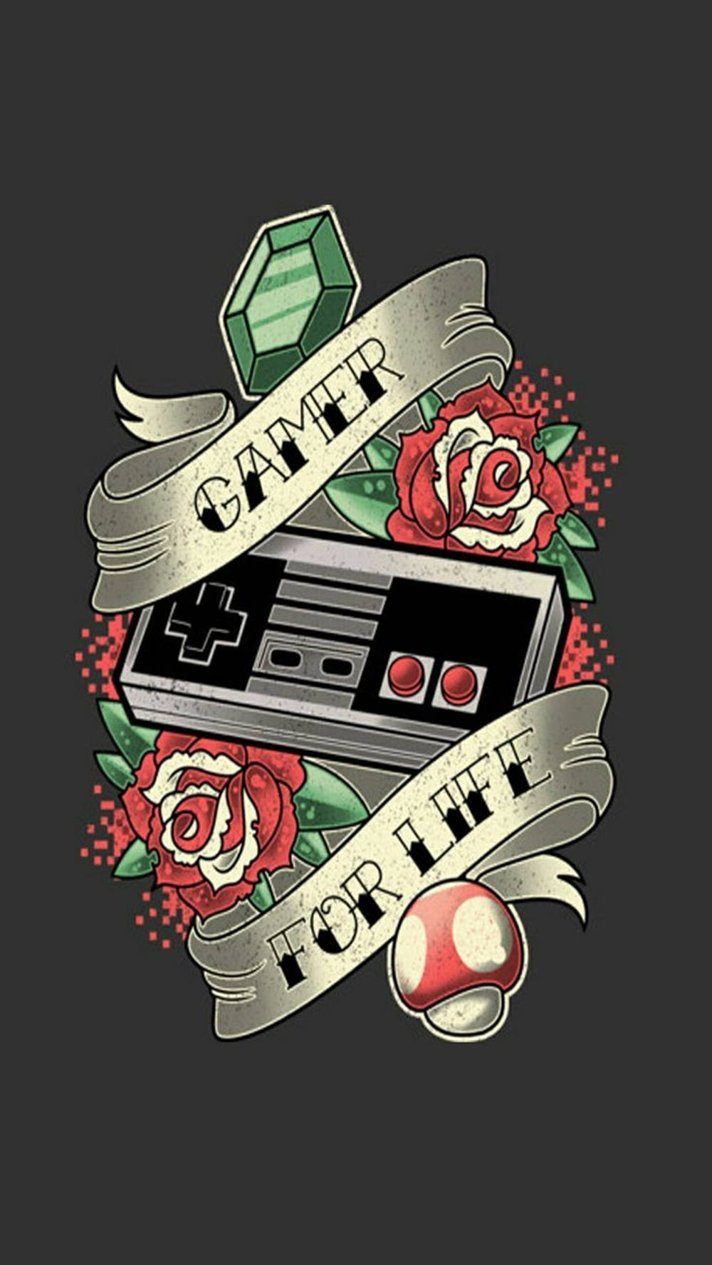 iPhone Gaming, Gamer for Life, vintage game controller, HD Phone Wallpaper